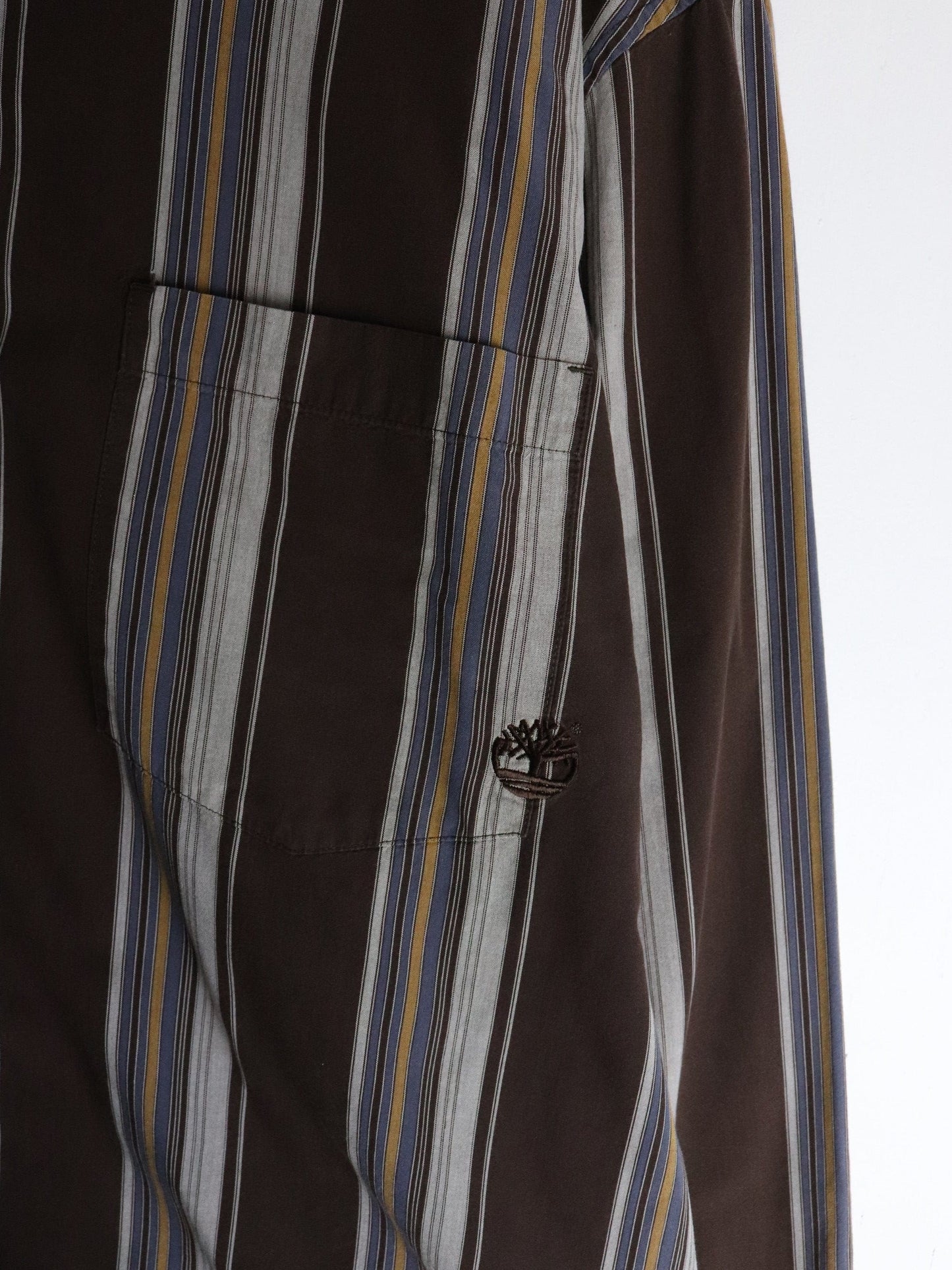 Vintage Timberland Shirt Mens 2XL Tall Brown Button Up from propervintagecanada