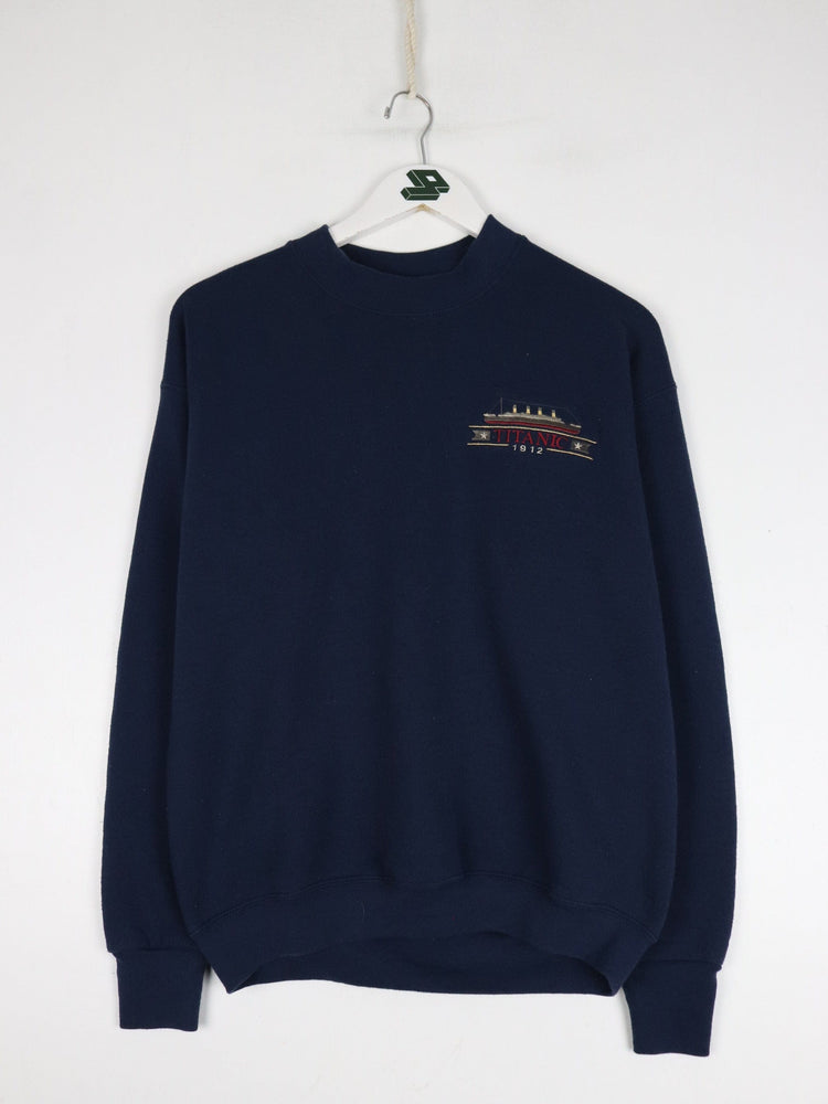 Vintage Titanic Sweatshirt Fits Mens Small Blue 90s from propervintagecanada