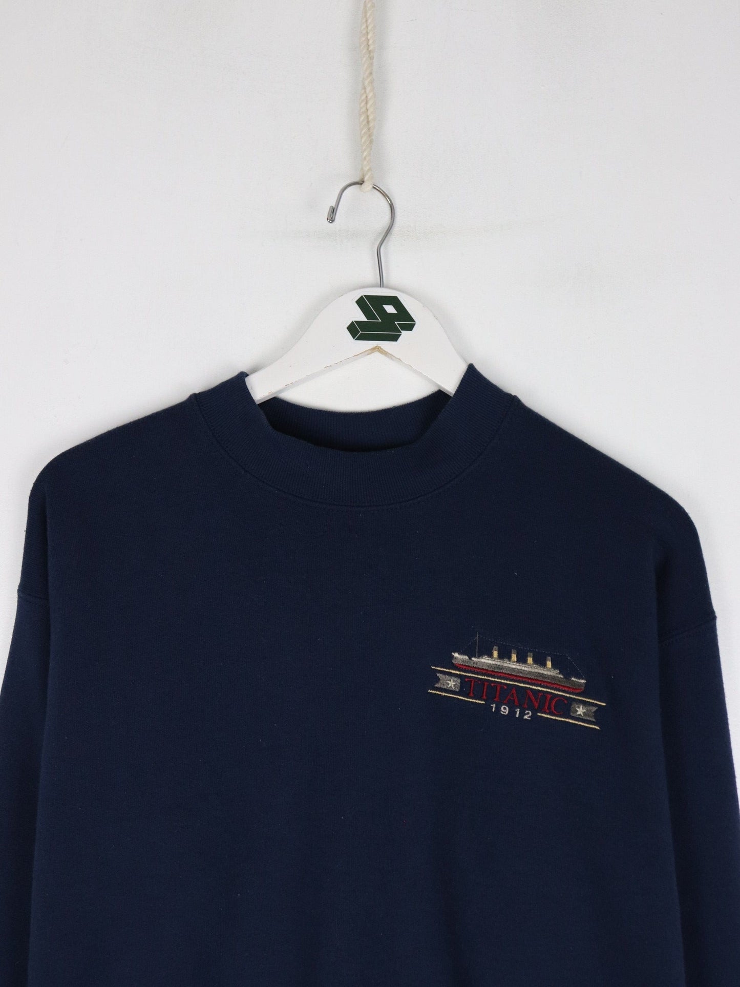 Vintage Titanic Sweatshirt Fits Mens Small Blue 90s from propervintagecanada