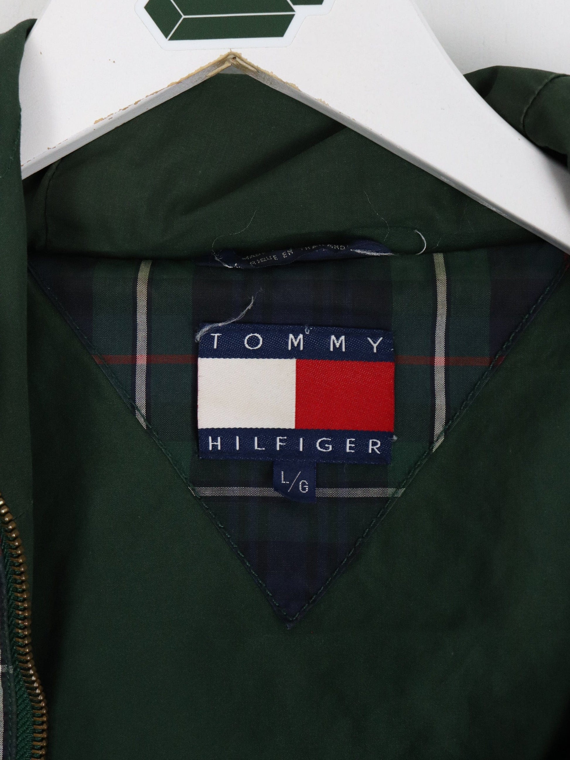 Vintage Tommy Hilfiger Jacket Mens Large Blue Parka Coat 90s from propervintagecanada
