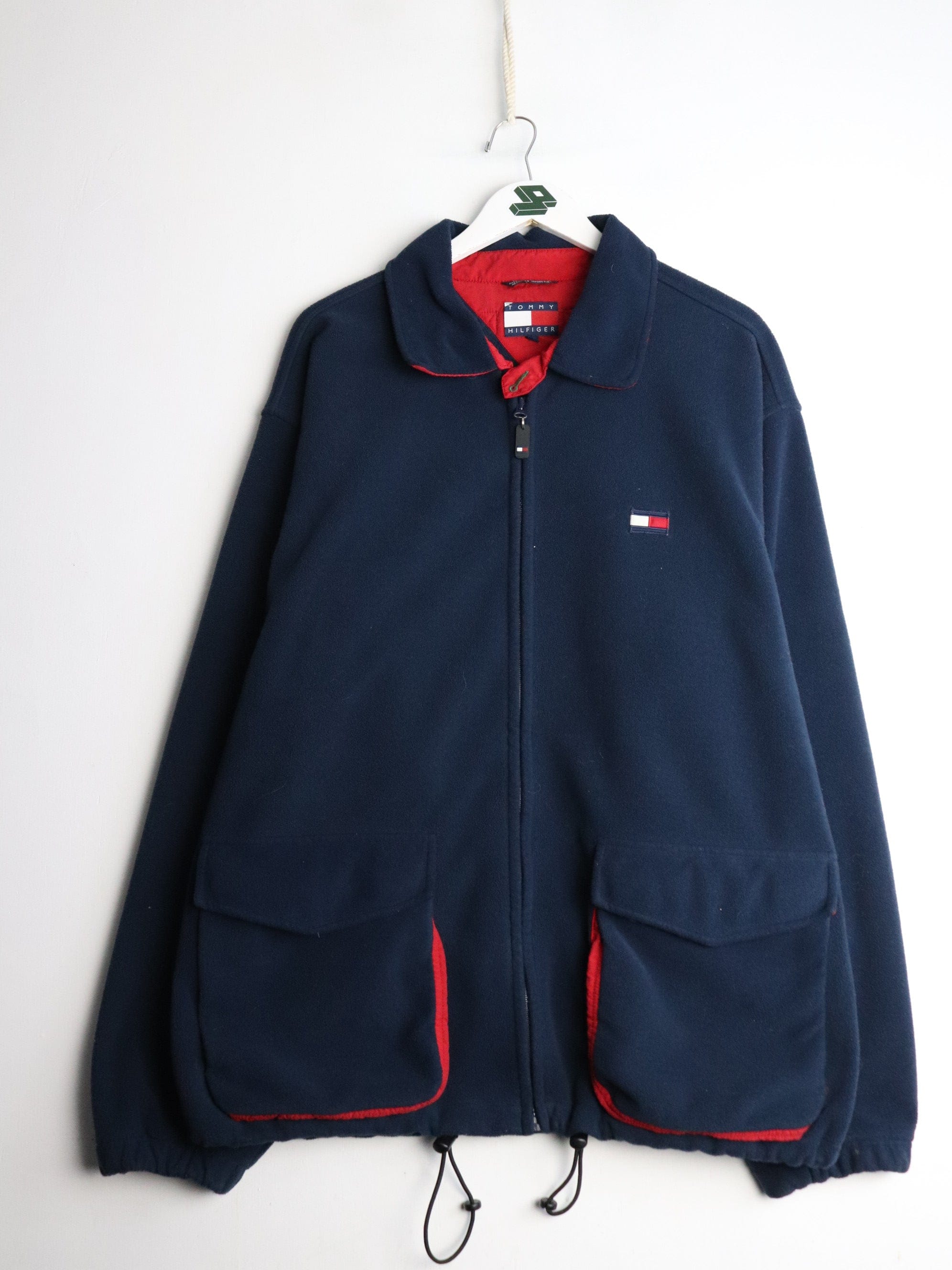 Vintage Tommy Hilfiger Jacket Mens XL Blue Fleece \u2013 Proper 