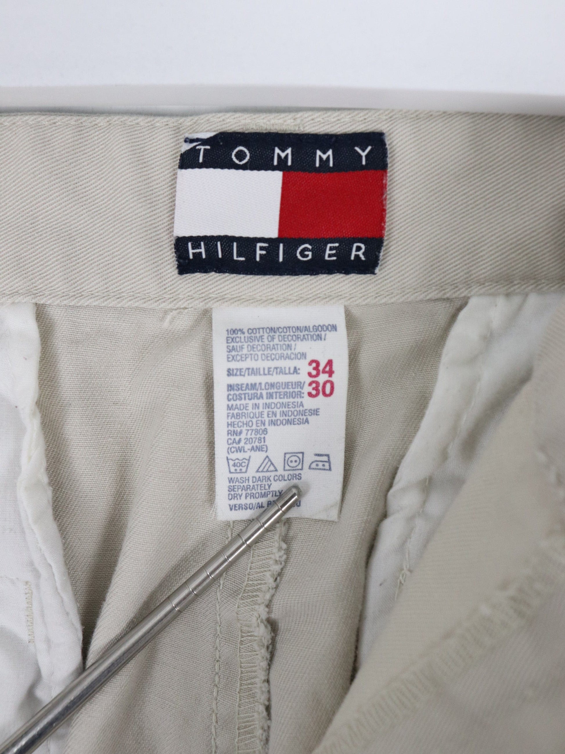 Vintage Tommy Hilfiger Pants Fits Mens 34 x 27 Beige Chino Casual