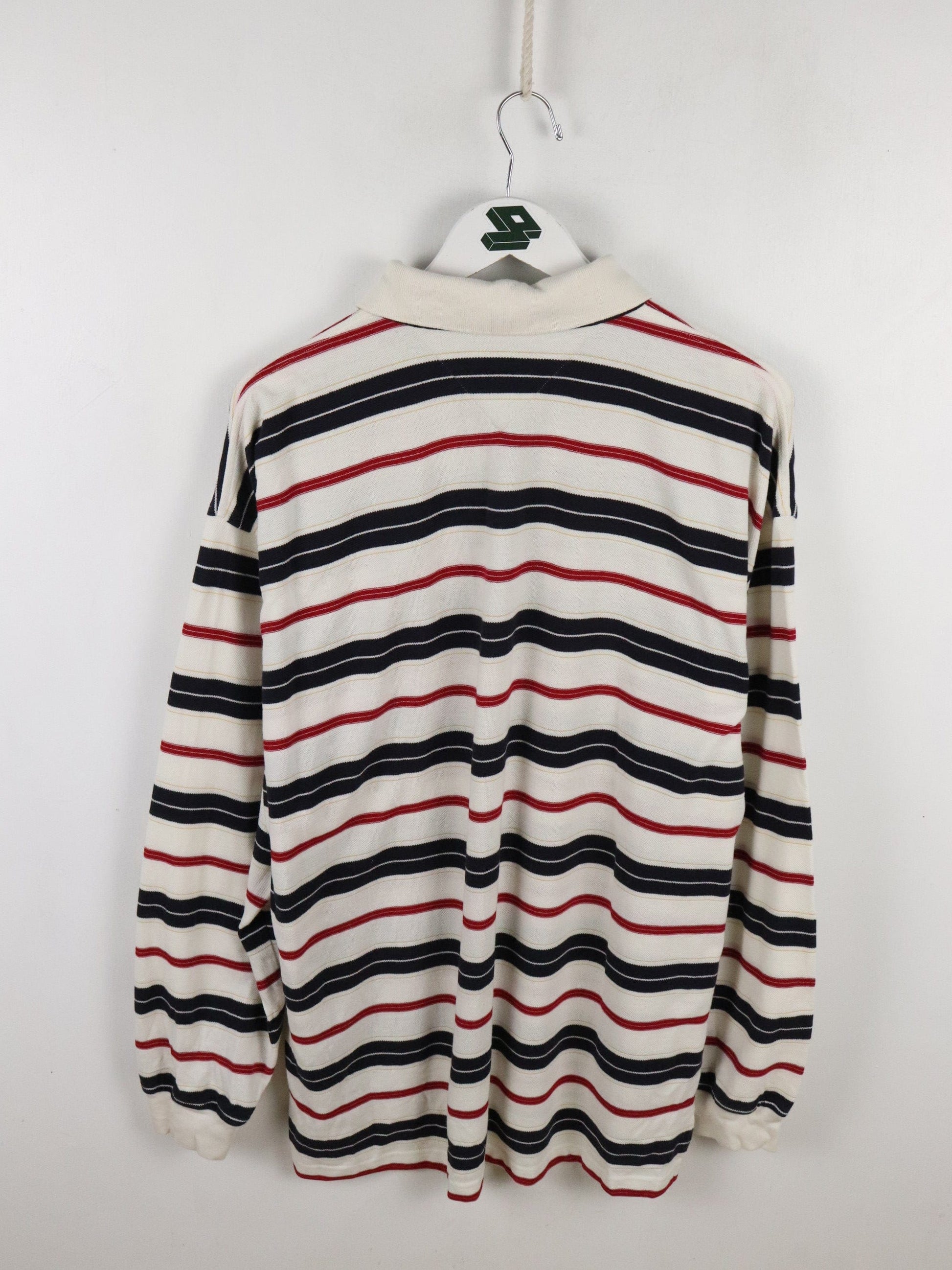 Vintage Tommy Hilfiger Shirt Mens 2XL WHite Striped