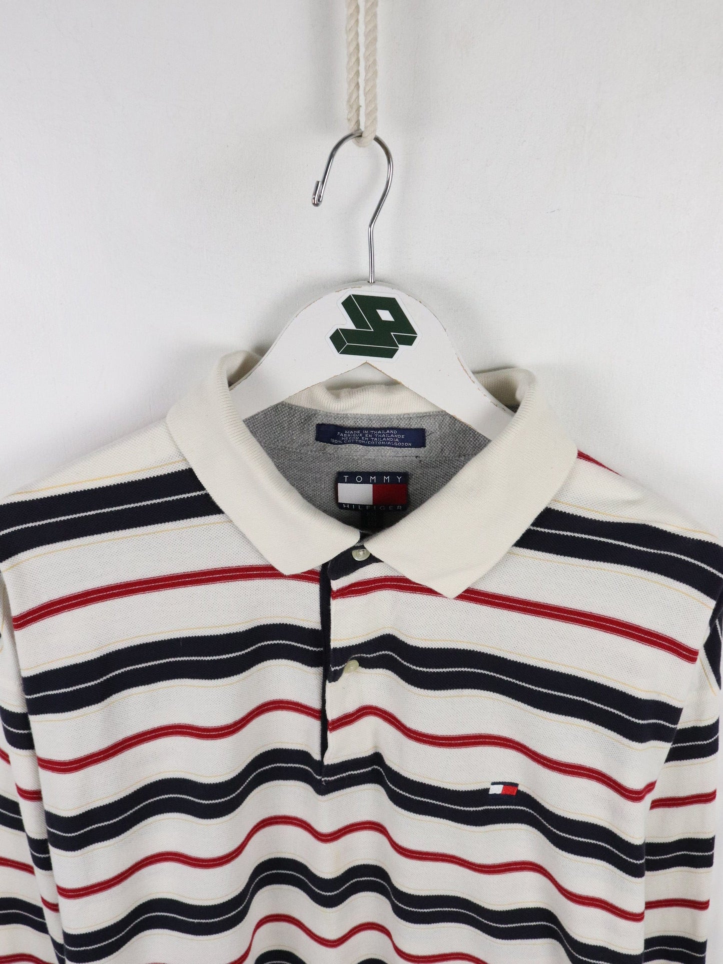 Vintage Tommy Hilfiger Shirt Mens 2XL WHite Striped