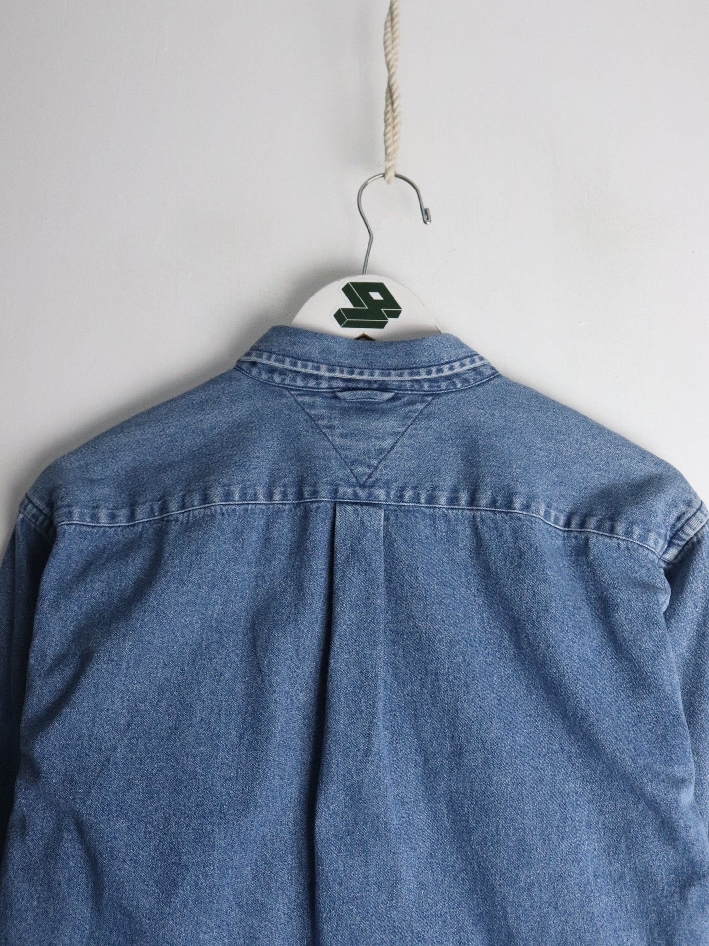 Vintage Tommy Hilfiger Shirt Youth XL Blue Denim Button Up from propervintagecanada