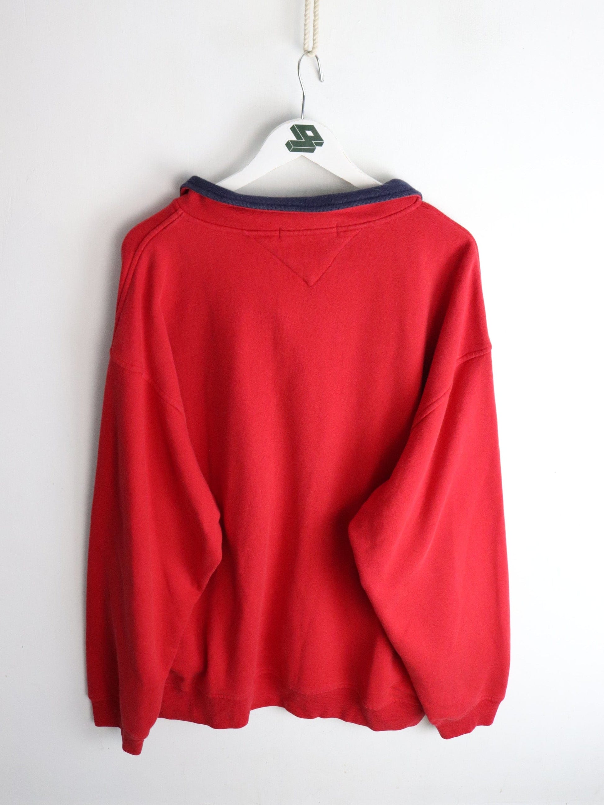 Vintage Tommy Hilfiger Sweatshirt Mens 2XL Red from propervintagecanada