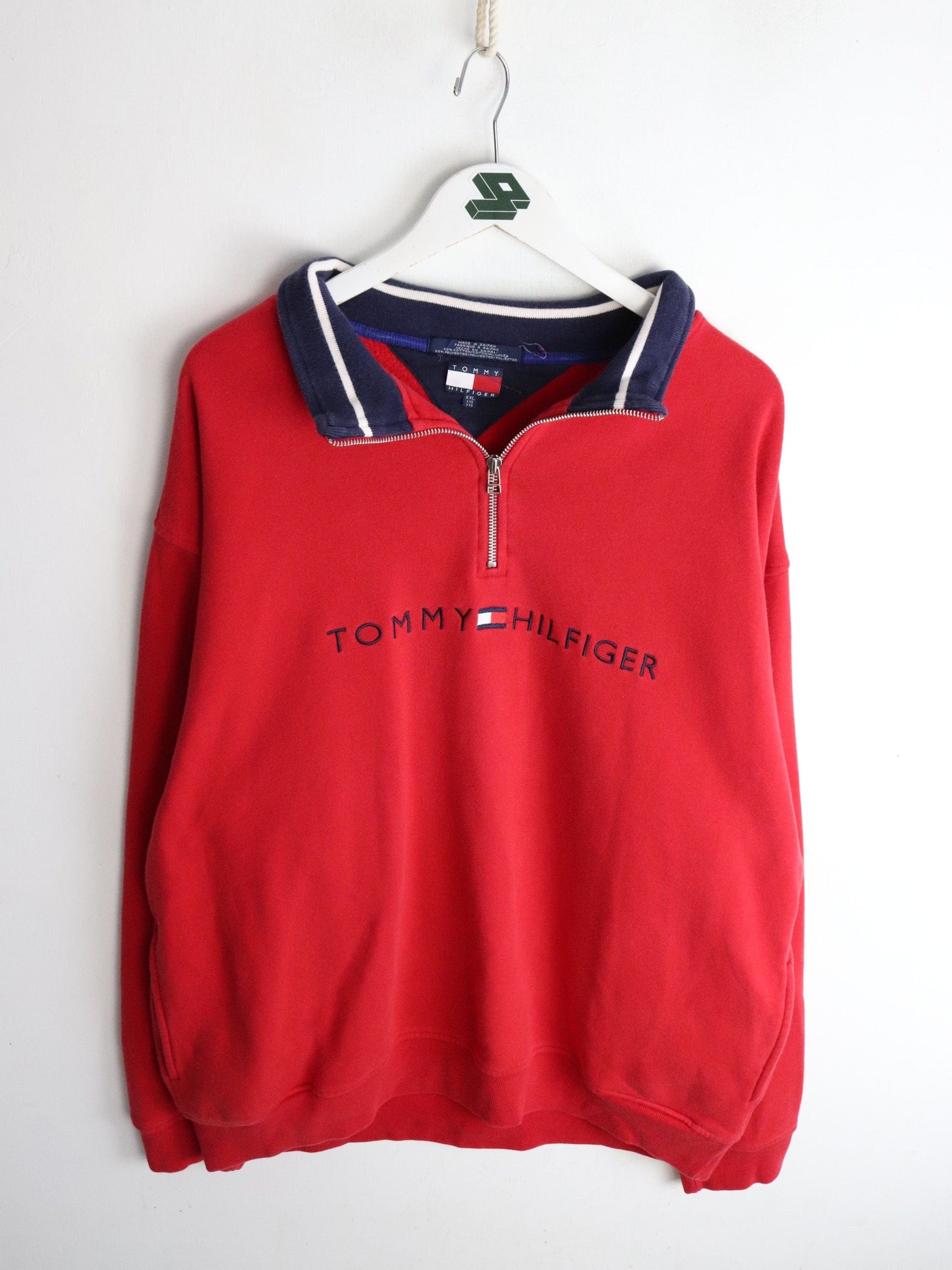 Vintage Tommy Hilfiger Sweatshirt Mens 2XL Red from propervintagecanada