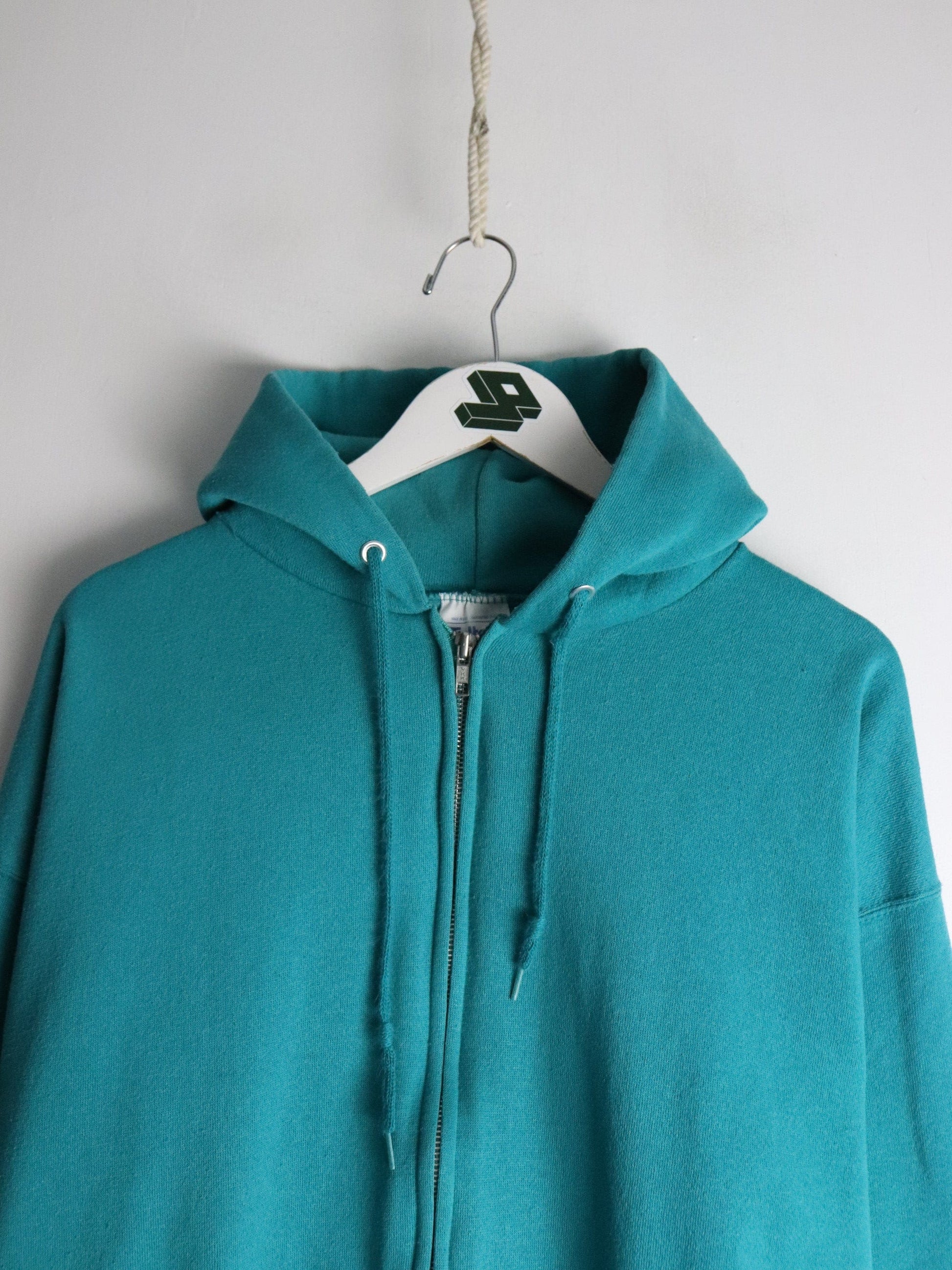 Vintage Tultex Sweatshirt Fits Mens Medium Blue Full Zip Hoodie from propervintagecanada