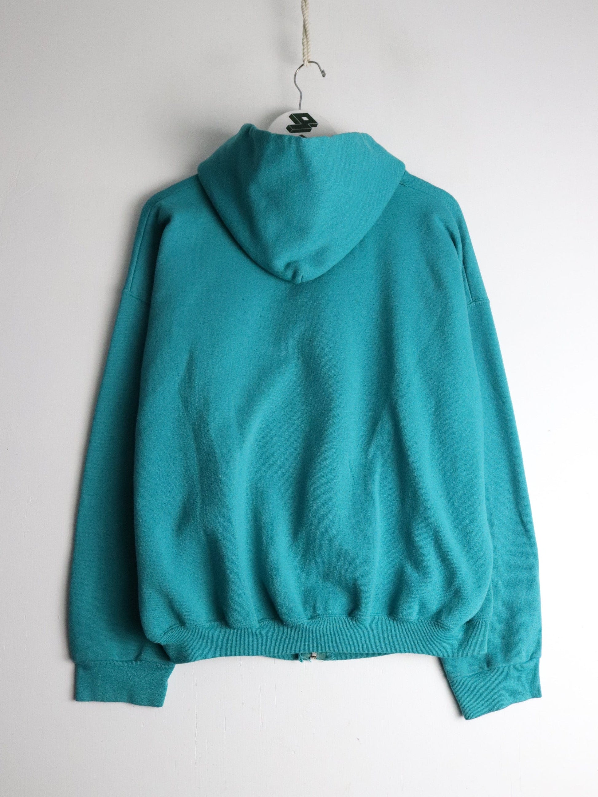 Vintage Tultex Sweatshirt Fits Mens Medium Blue Full Zip Hoodie from propervintagecanada