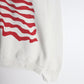 Vintage U.S.A. Flag Sweatshirt Fits Mens Medium White 90s from propervintagecanada