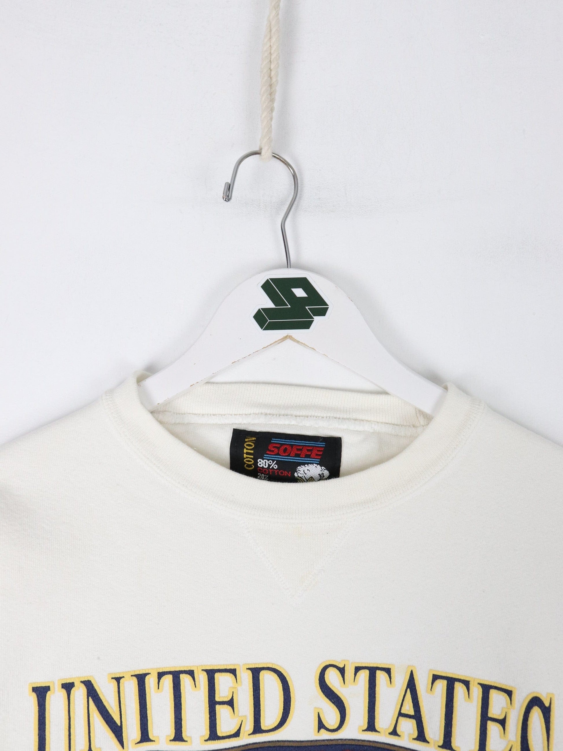 Vintage U.S. Marines Sweatshirt Mens XL White 90s Army