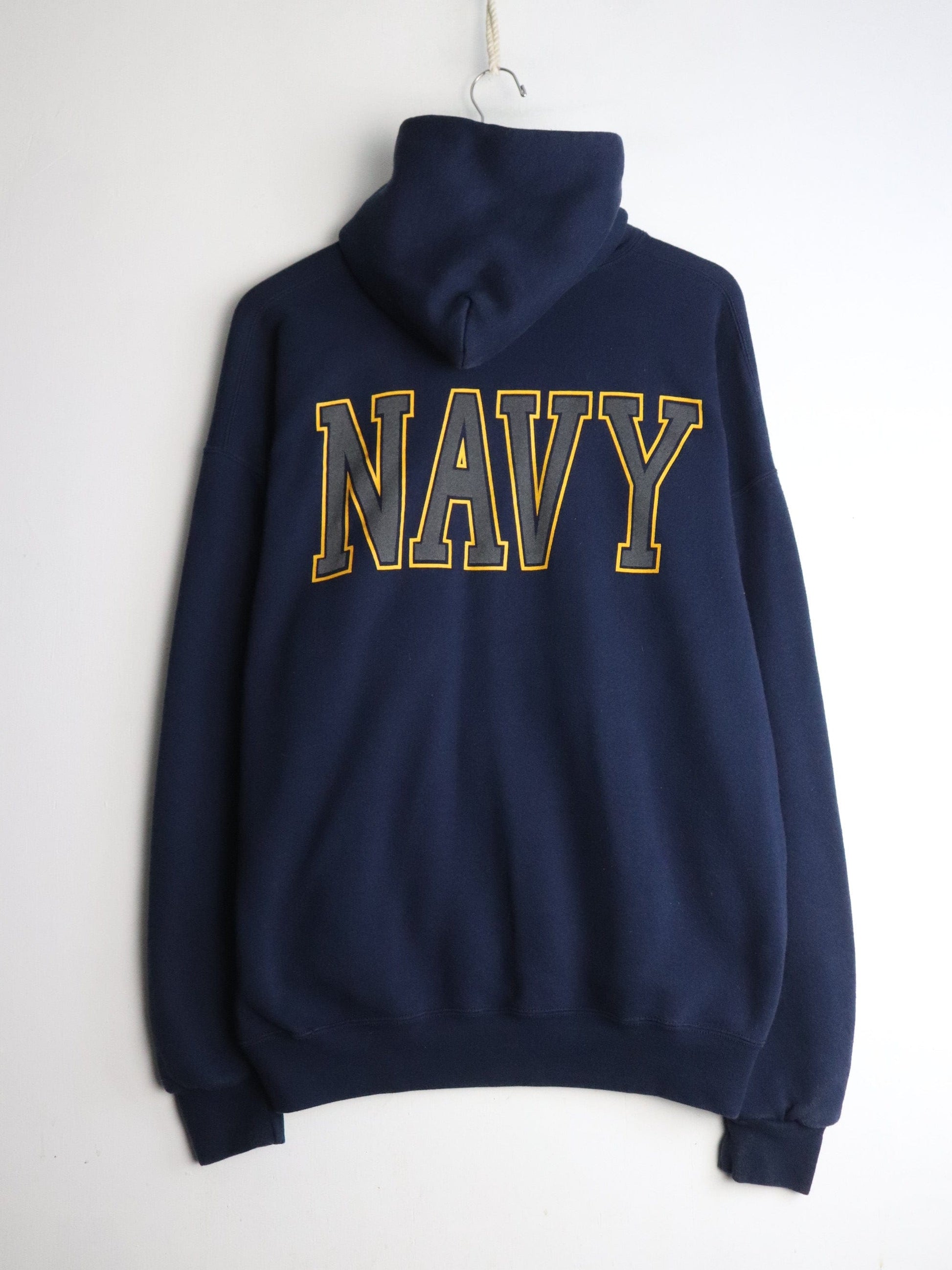 Vintage U.S. Navy Sweatshirt Mens XL Blue Hoodie from propervintagecanada