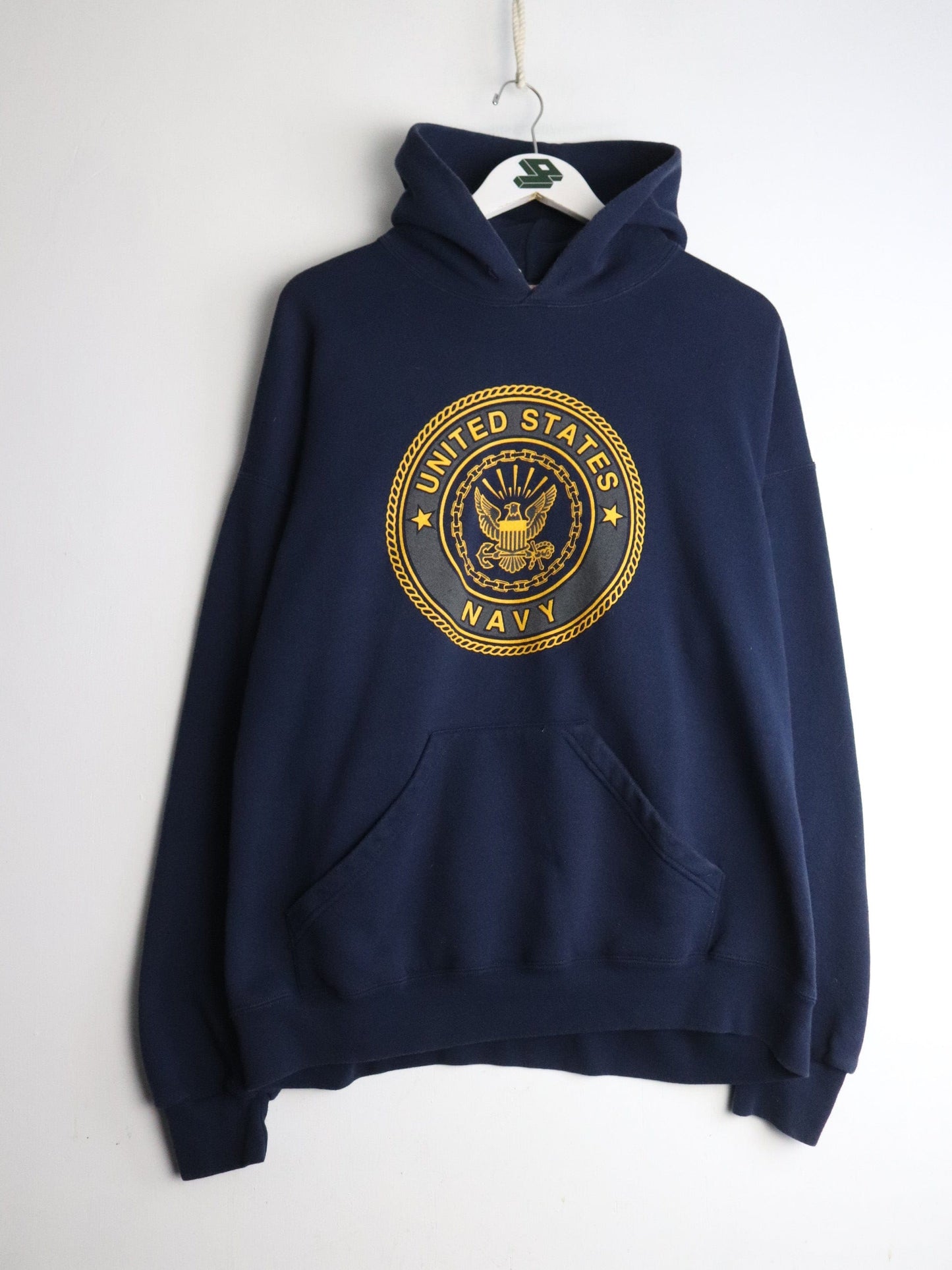 Vintage U.S. Navy Sweatshirt Mens XL Blue Hoodie from propervintagecanada
