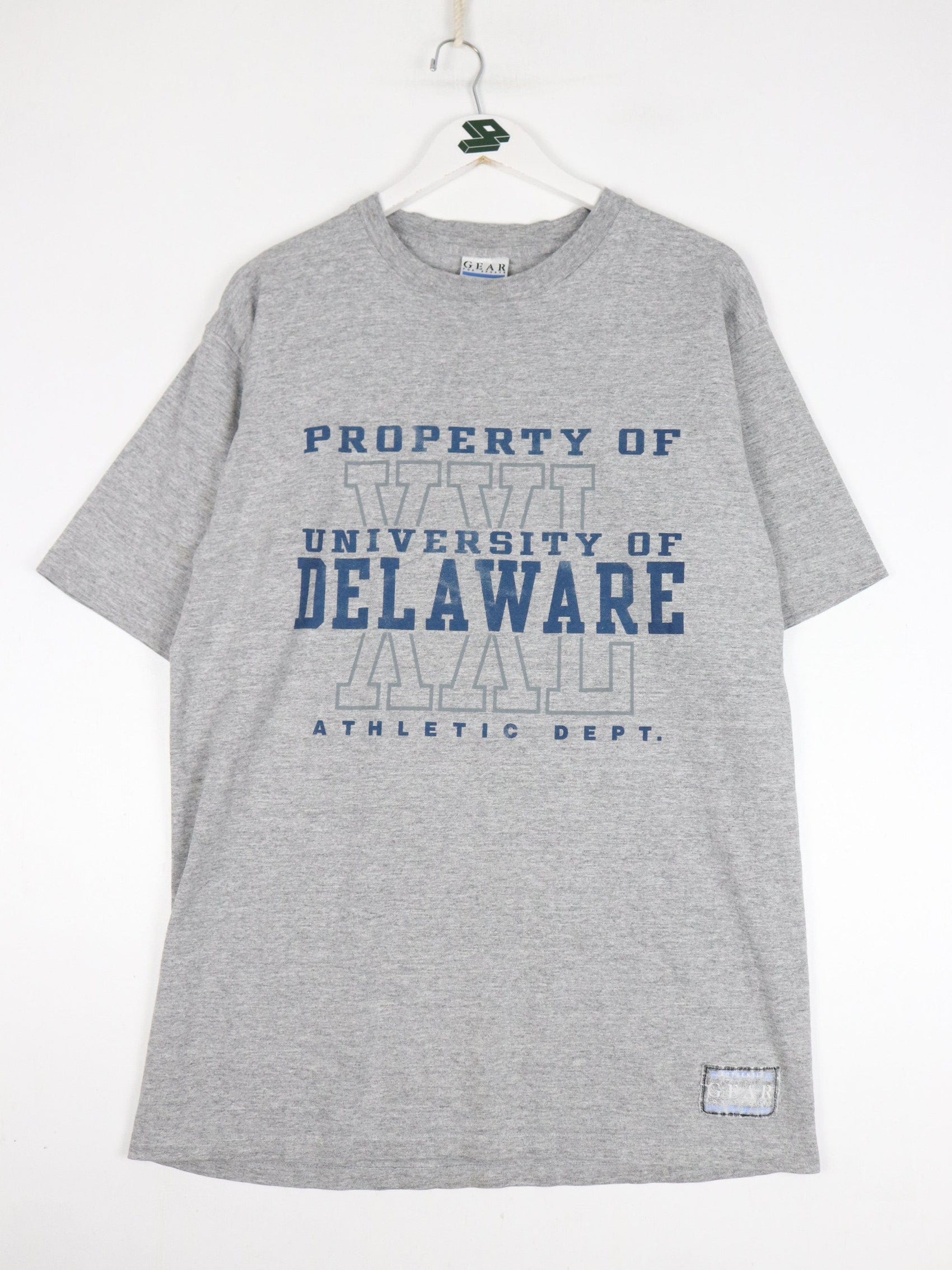 Vintage University of Delaware T Shirt Mens XL Grey College