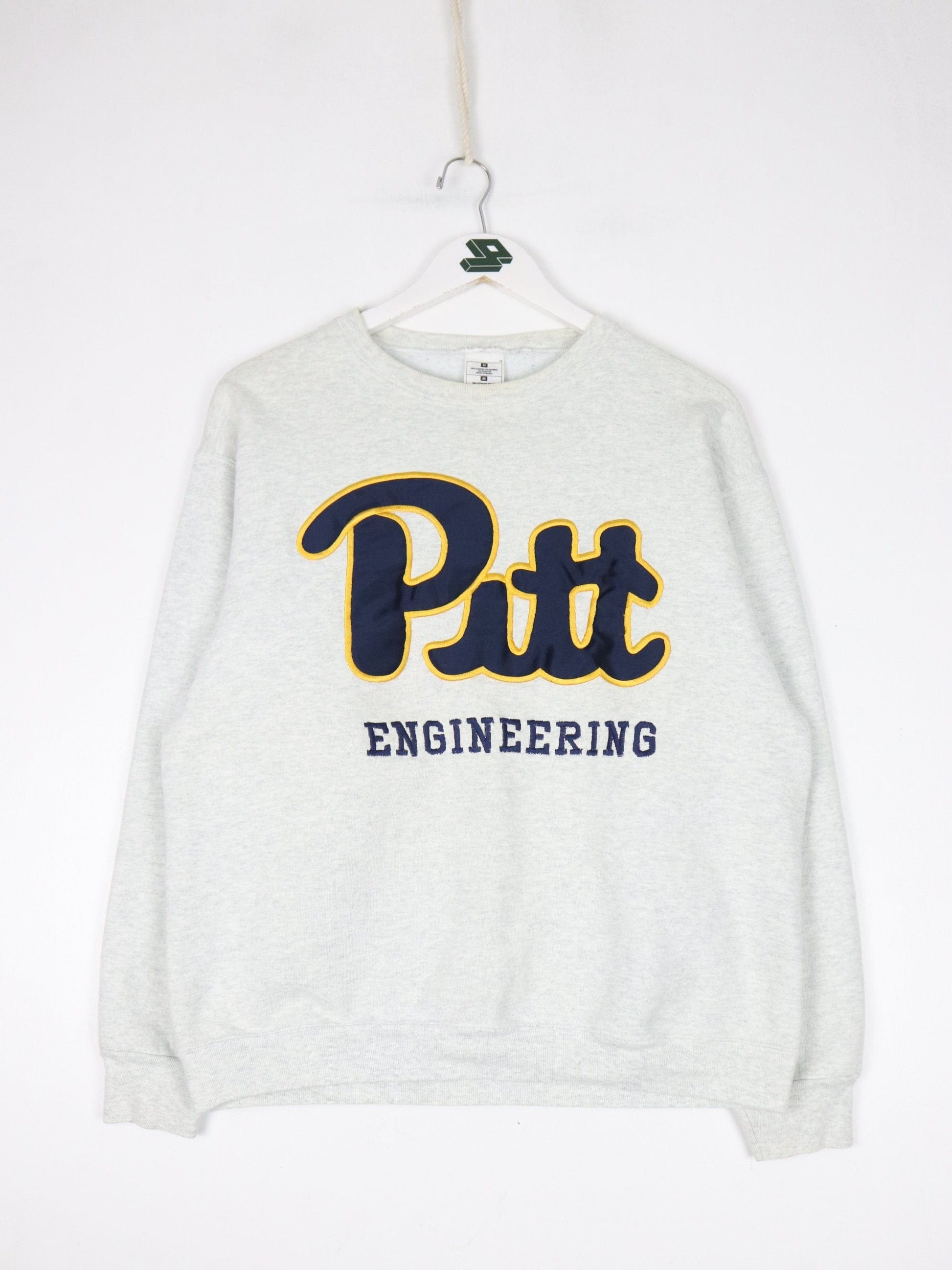 Vintage University of Pittsburgh Sweatshirt Fits Mens Small Grey College Engineering