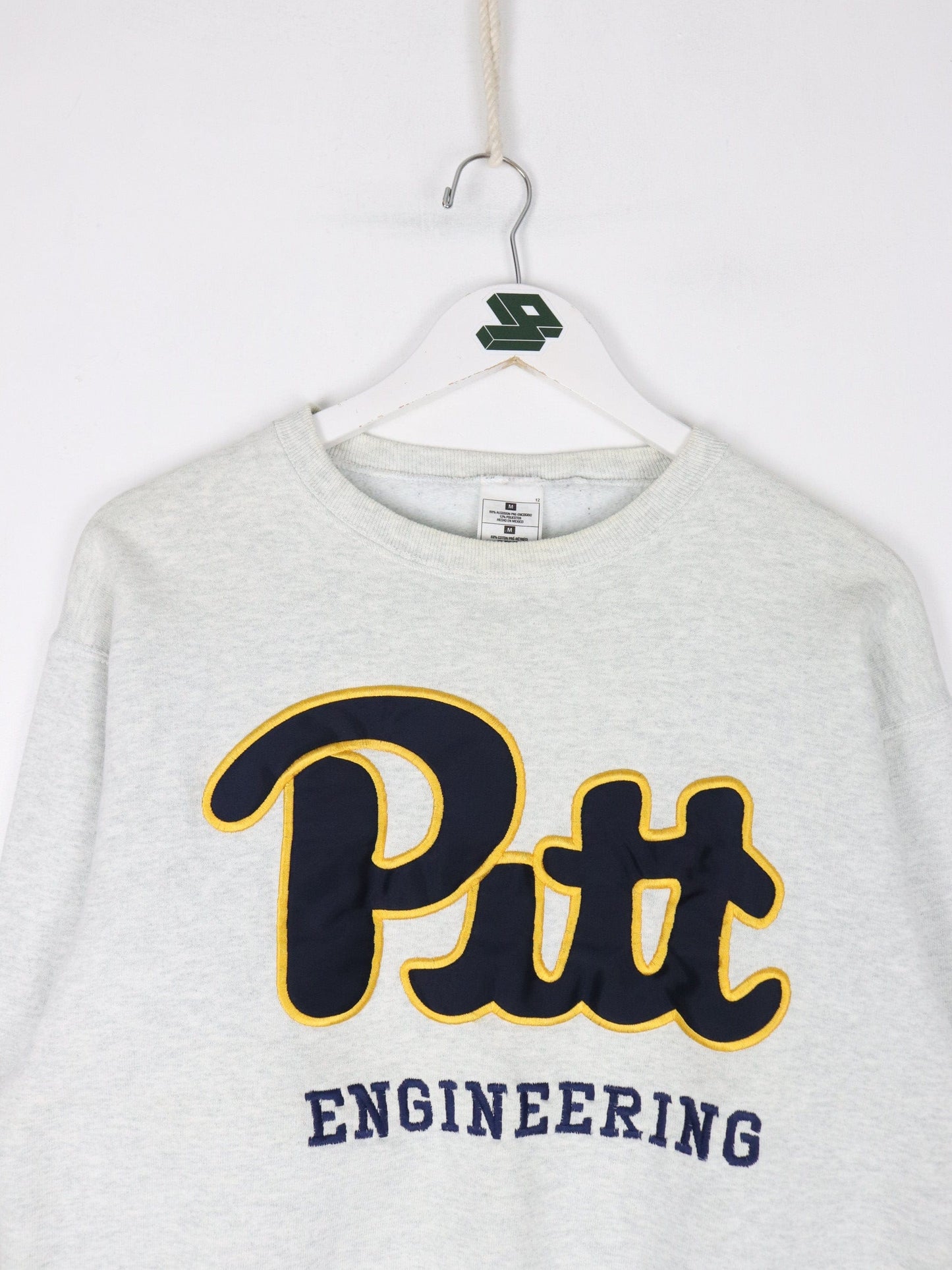 Vintage University of Pittsburgh Sweatshirt Fits Mens Small Grey College Engineering