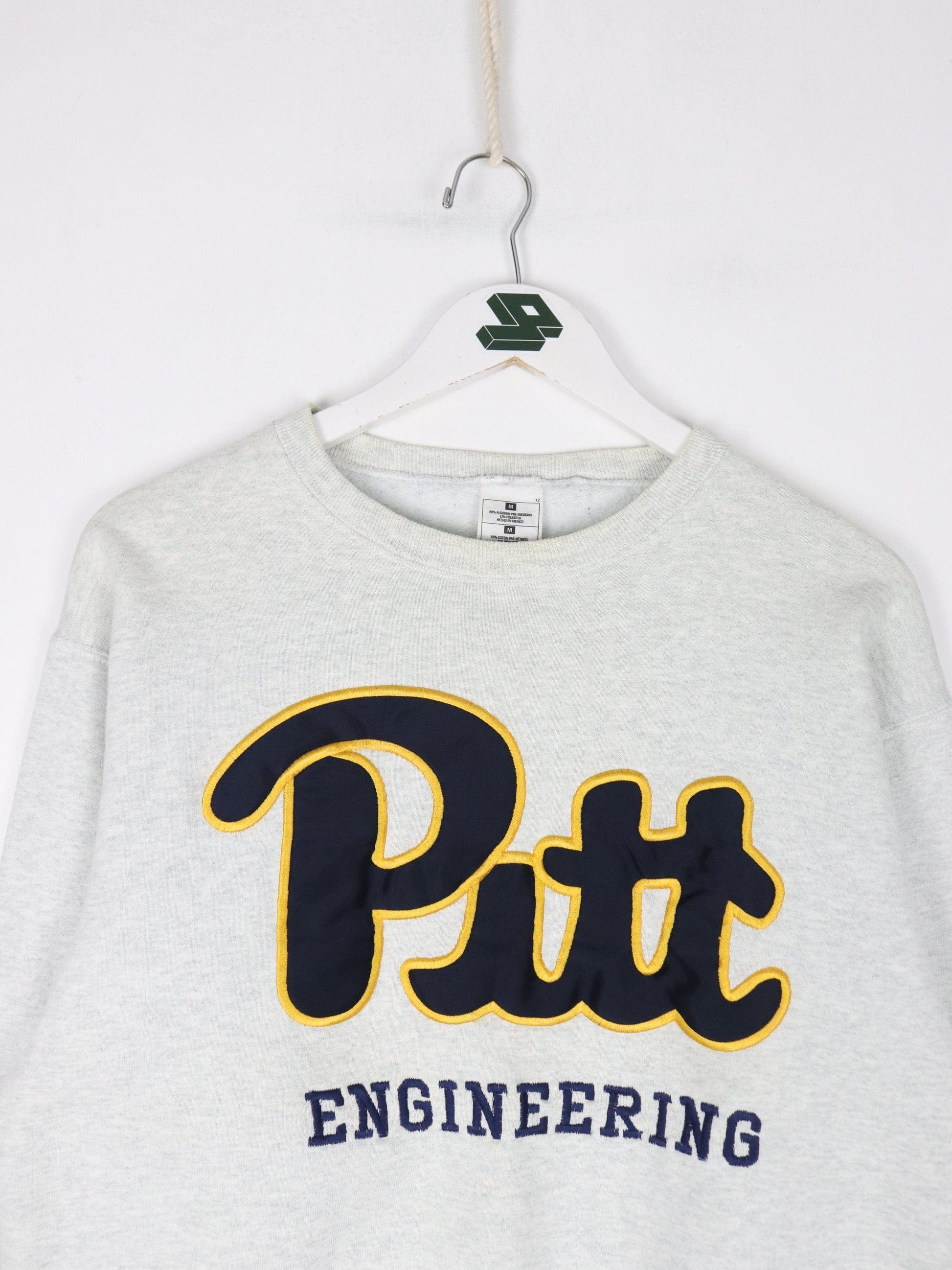 Vintage University of Pittsburgh Sweatshirt Fits Mens Small Grey College Engineering