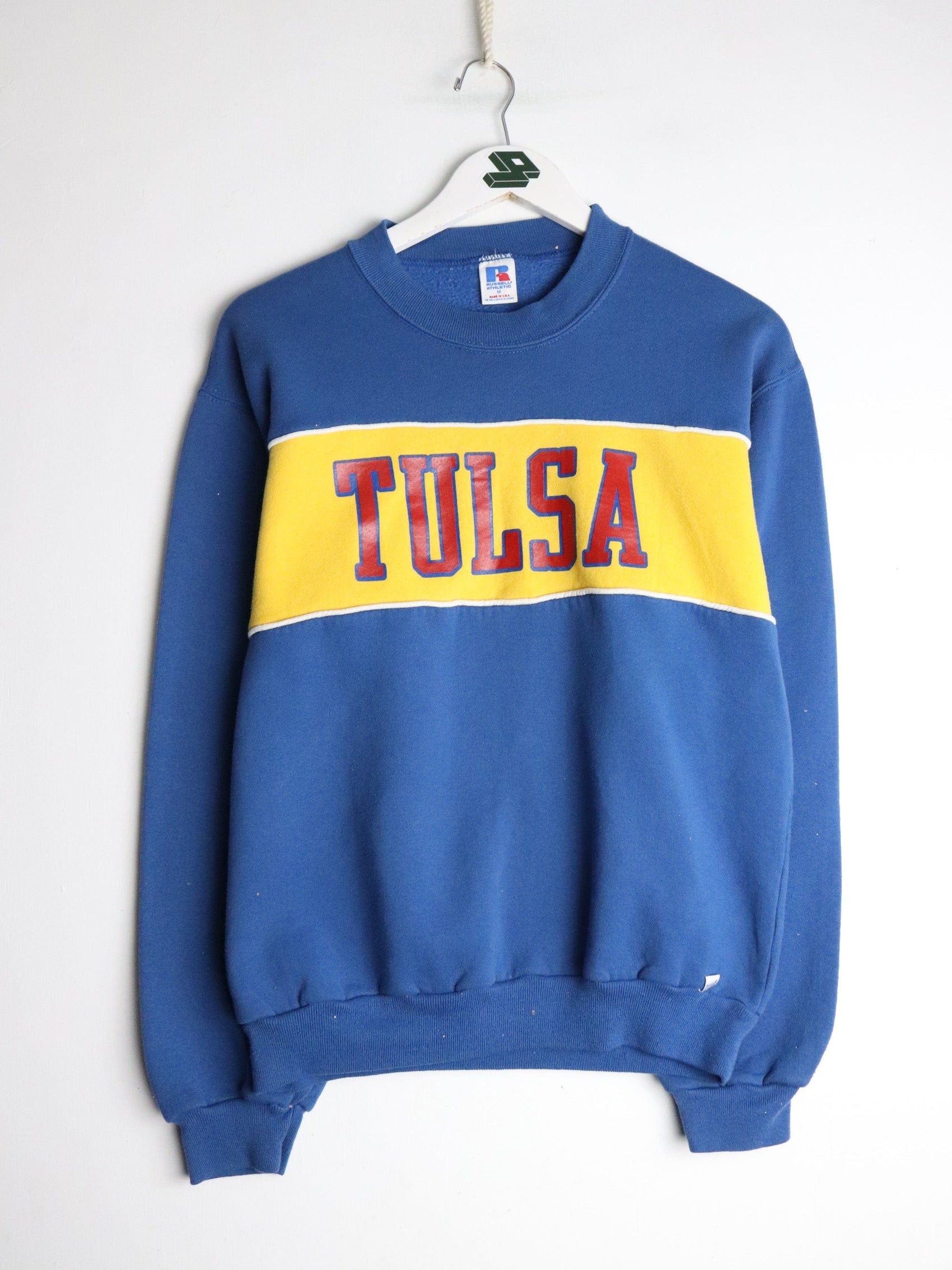 Vintage University of Tulsa Sweatshirt Fits Mens Small Blue College from propervintagecanada