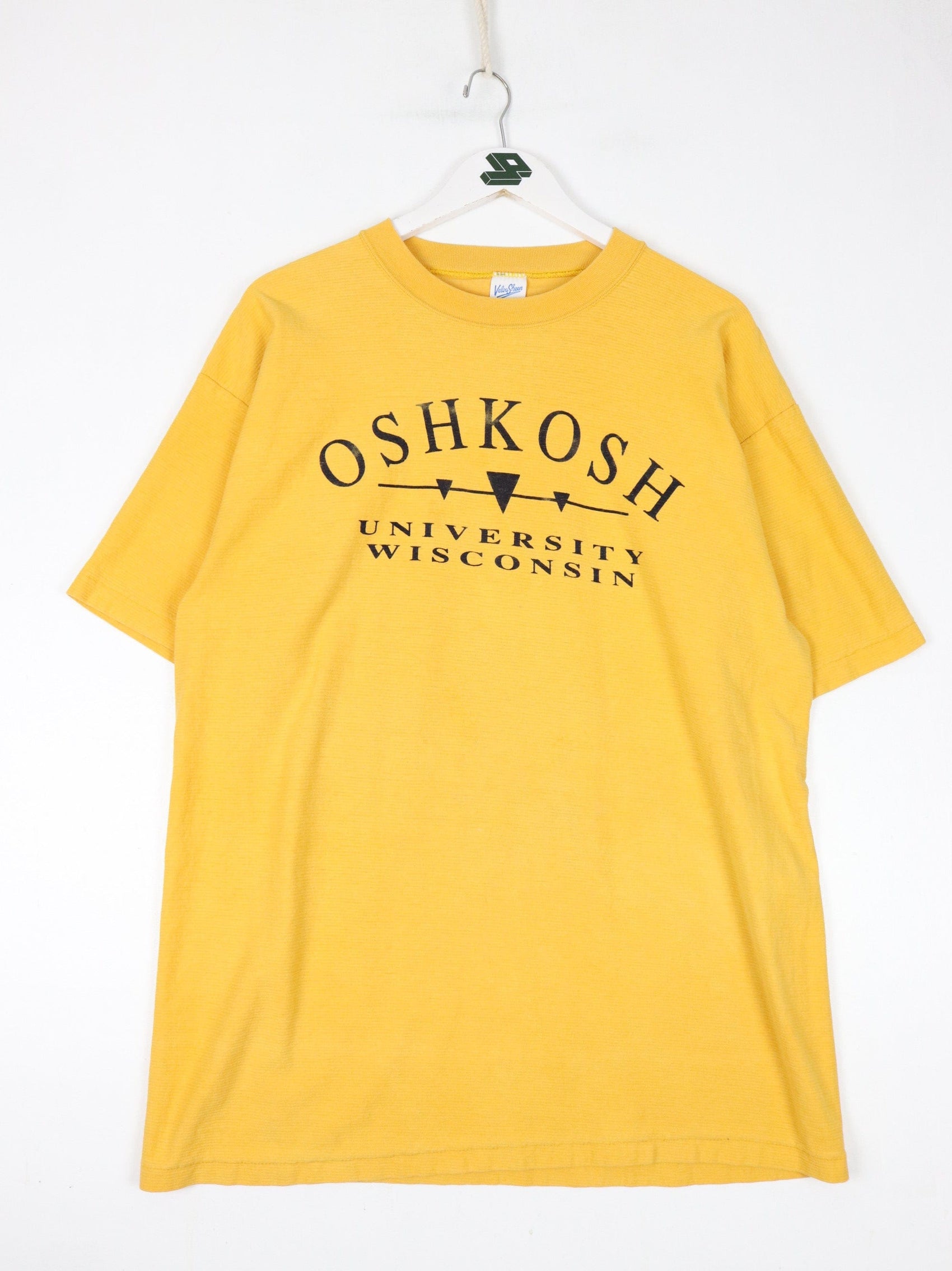 Vintage University of Wisconsin T Shirt Mens XL Yellow 90s College