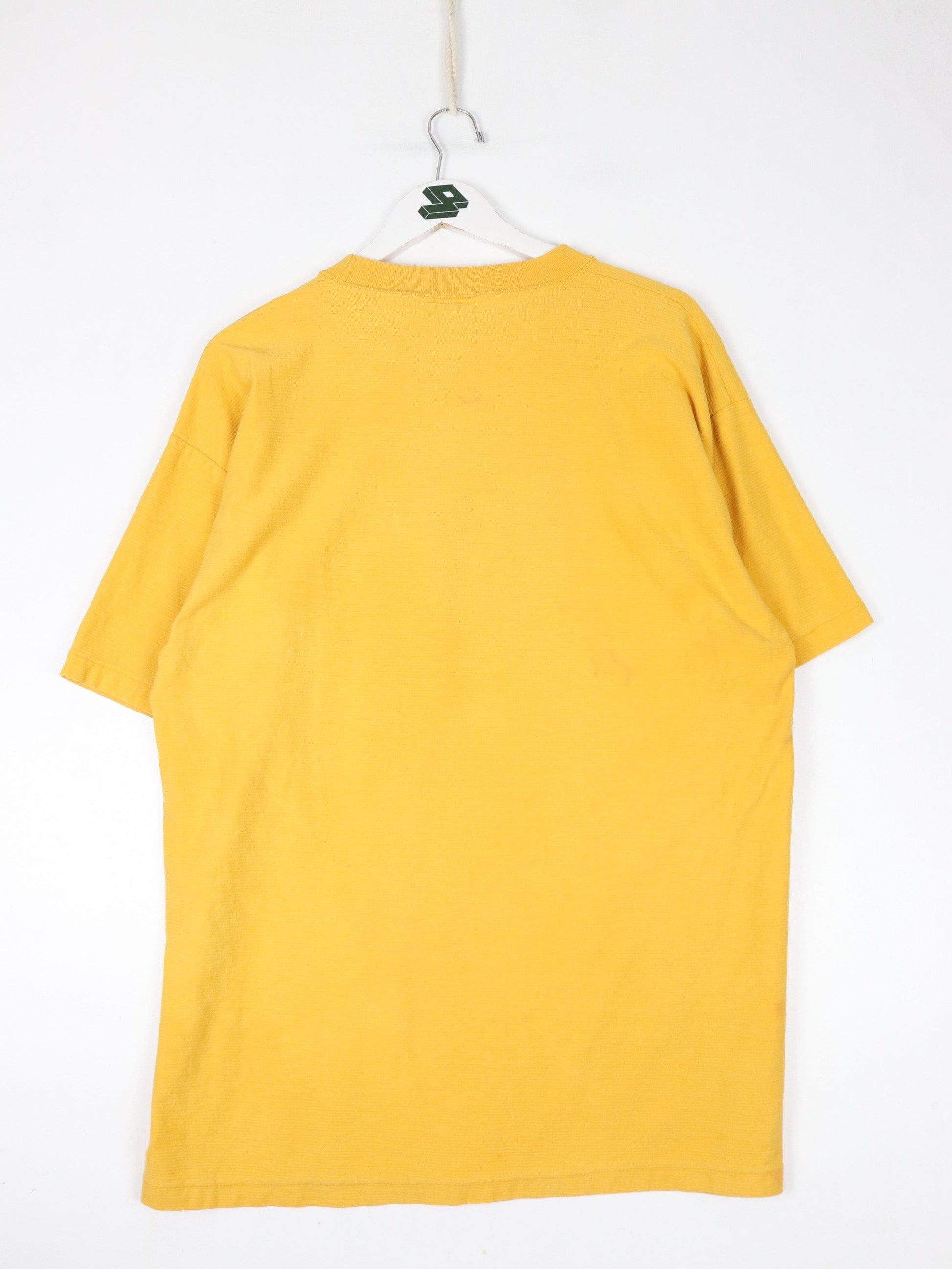 Vintage University of Wisconsin T Shirt Mens XL Yellow 90s College
