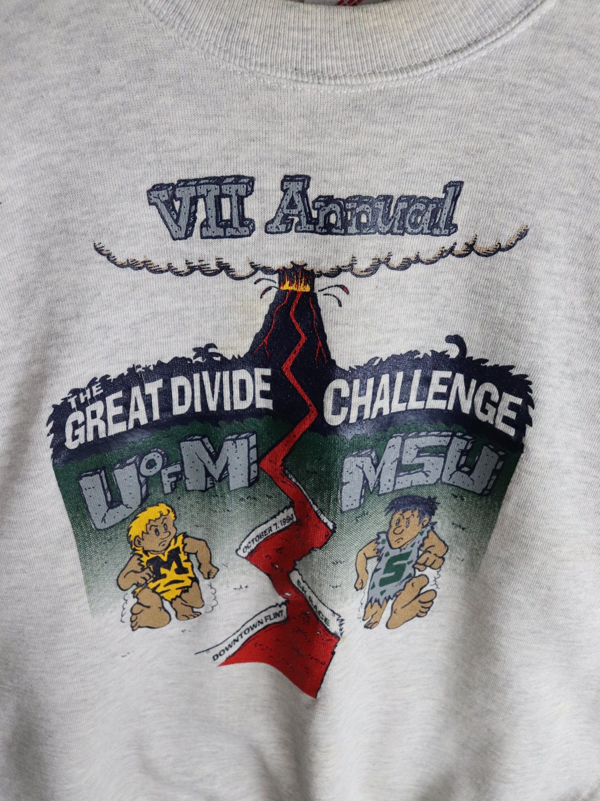 Vintage UofM Vs MSU Sweatshirt Mens S/M Grey