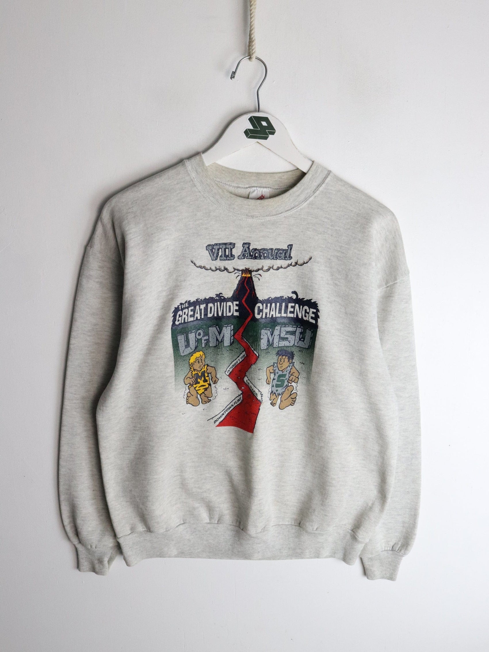 Vintage UofM Vs MSU Sweatshirt Mens S/M Grey