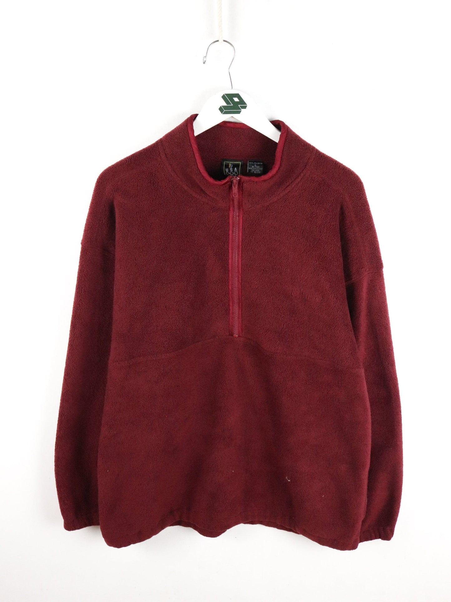 Vintage USA Olympics Sweater Mens Large Red Fleece from propervintagecanada