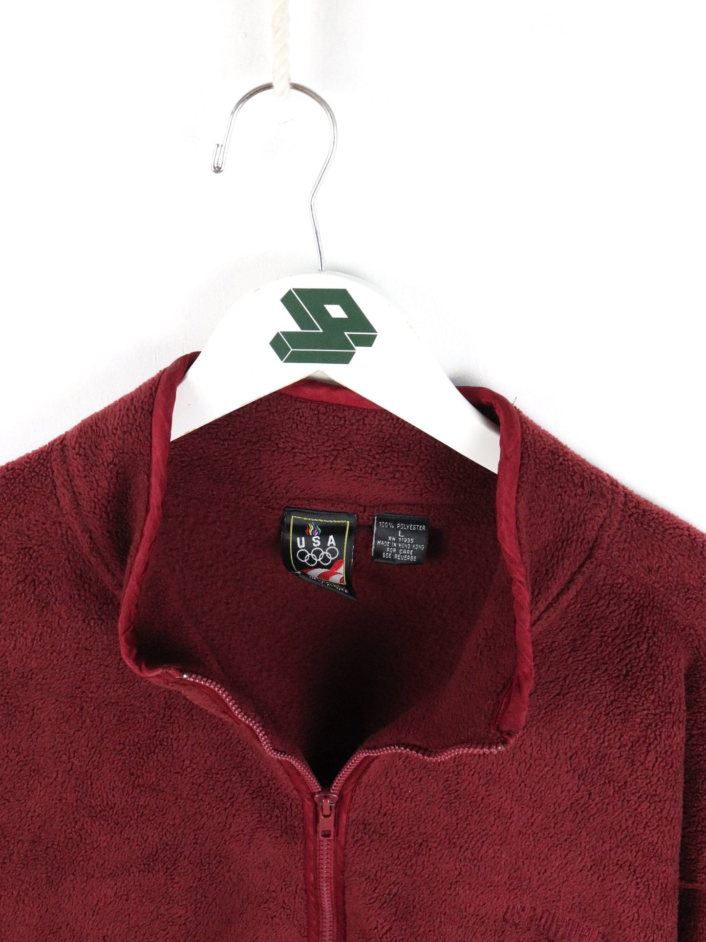Vintage USA Olympics Sweater Mens Large Red Fleece from propervintagecanada