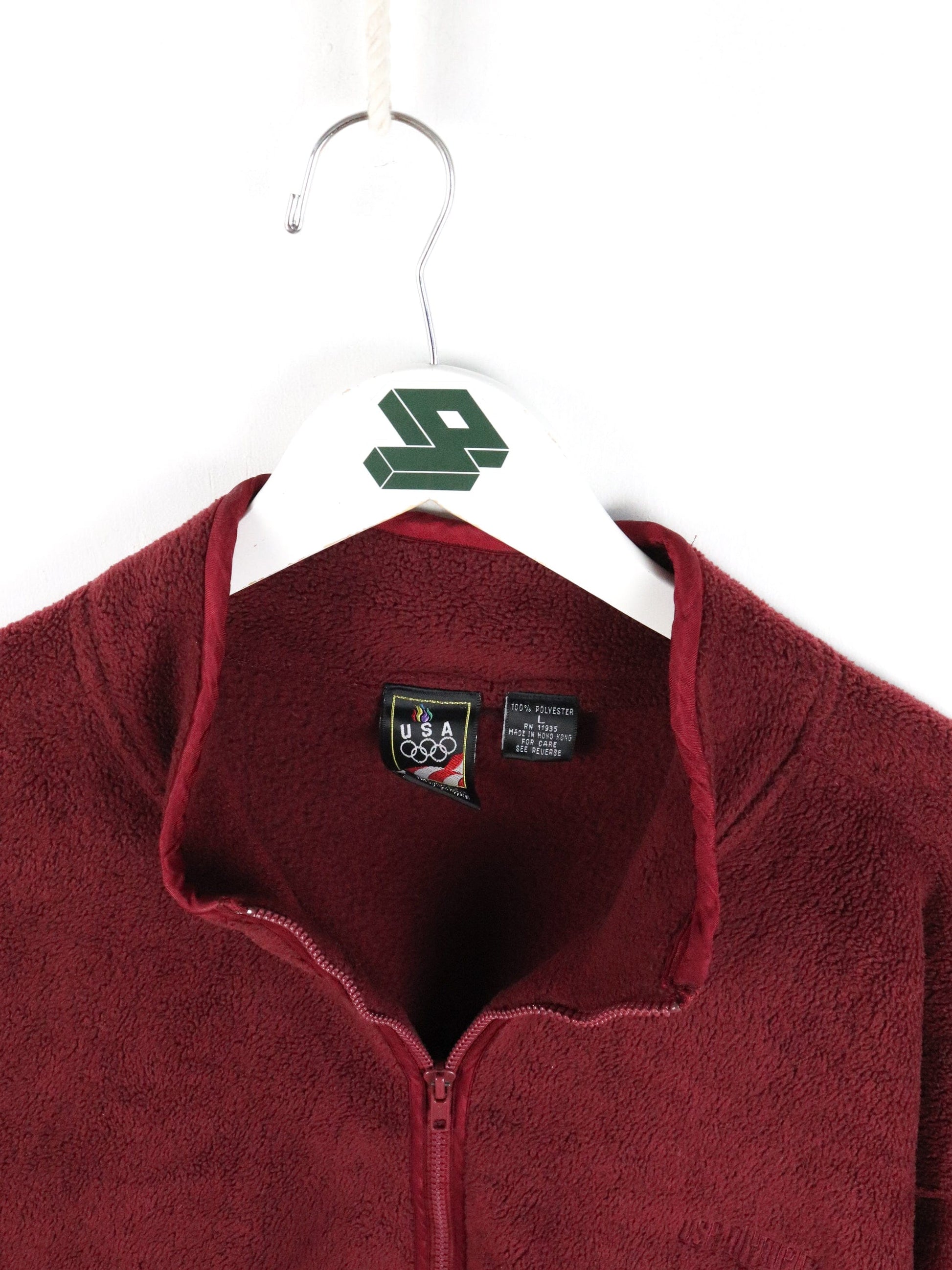 Vintage USA Olympics Sweater Mens Large Red Fleece from propervintagecanada