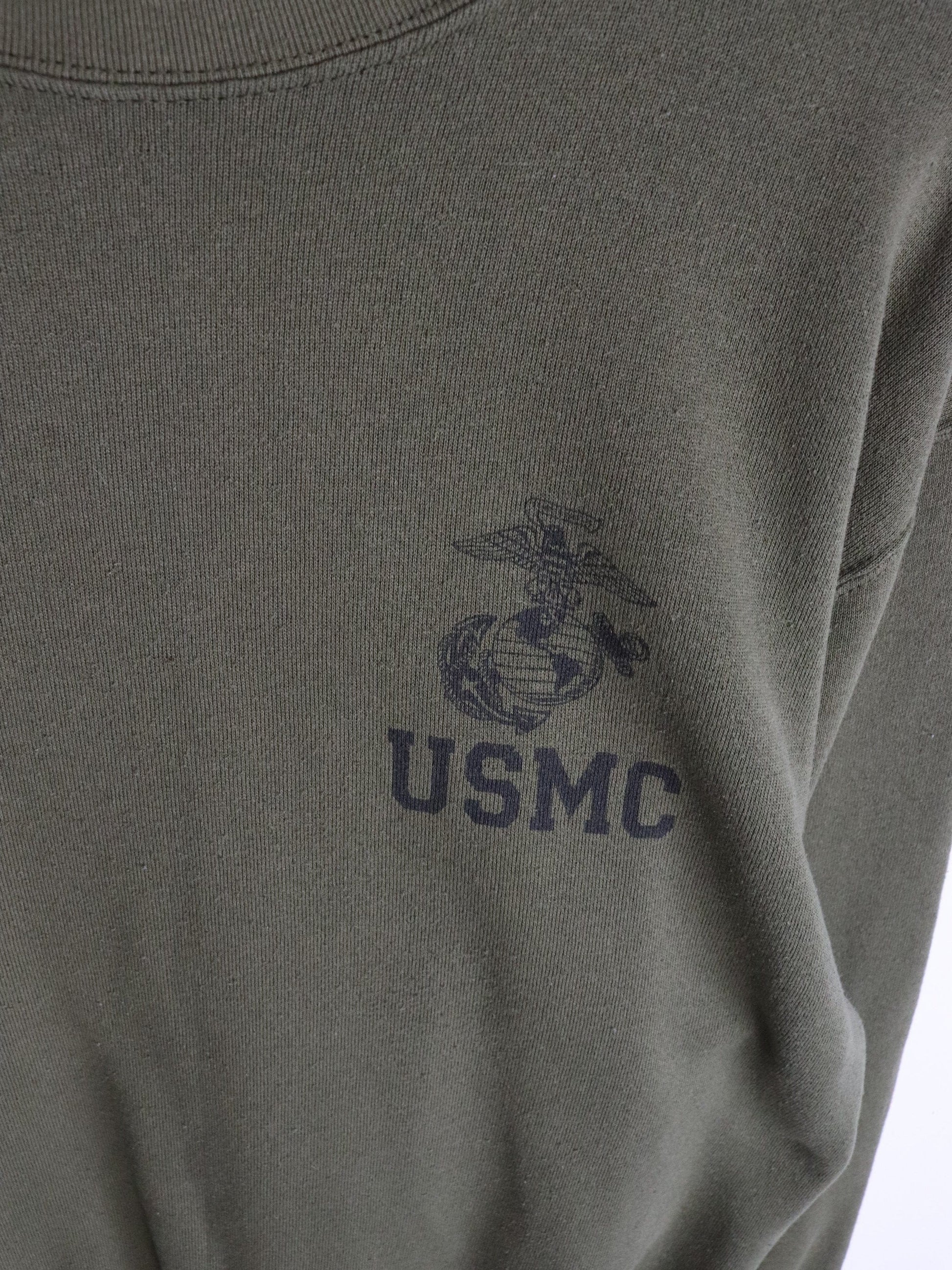Vintage USMC Sweatshirt Mens Medium Green from propervintagecanada