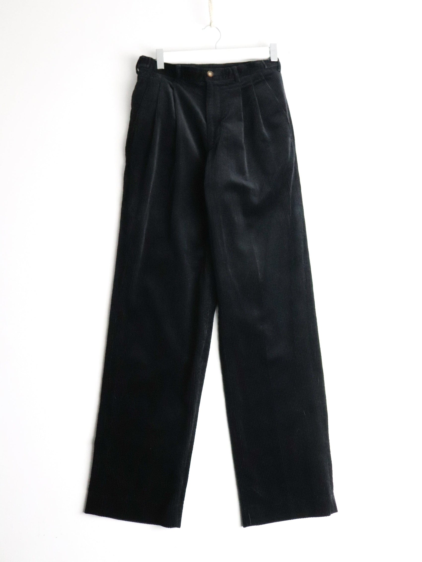 Vintage Valentino Pants Womens 27 x 31 Black Corduroy from propervintagecanada