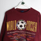 Vintage Van Heusen Sweatshirt Mens Large Red World Soccer
