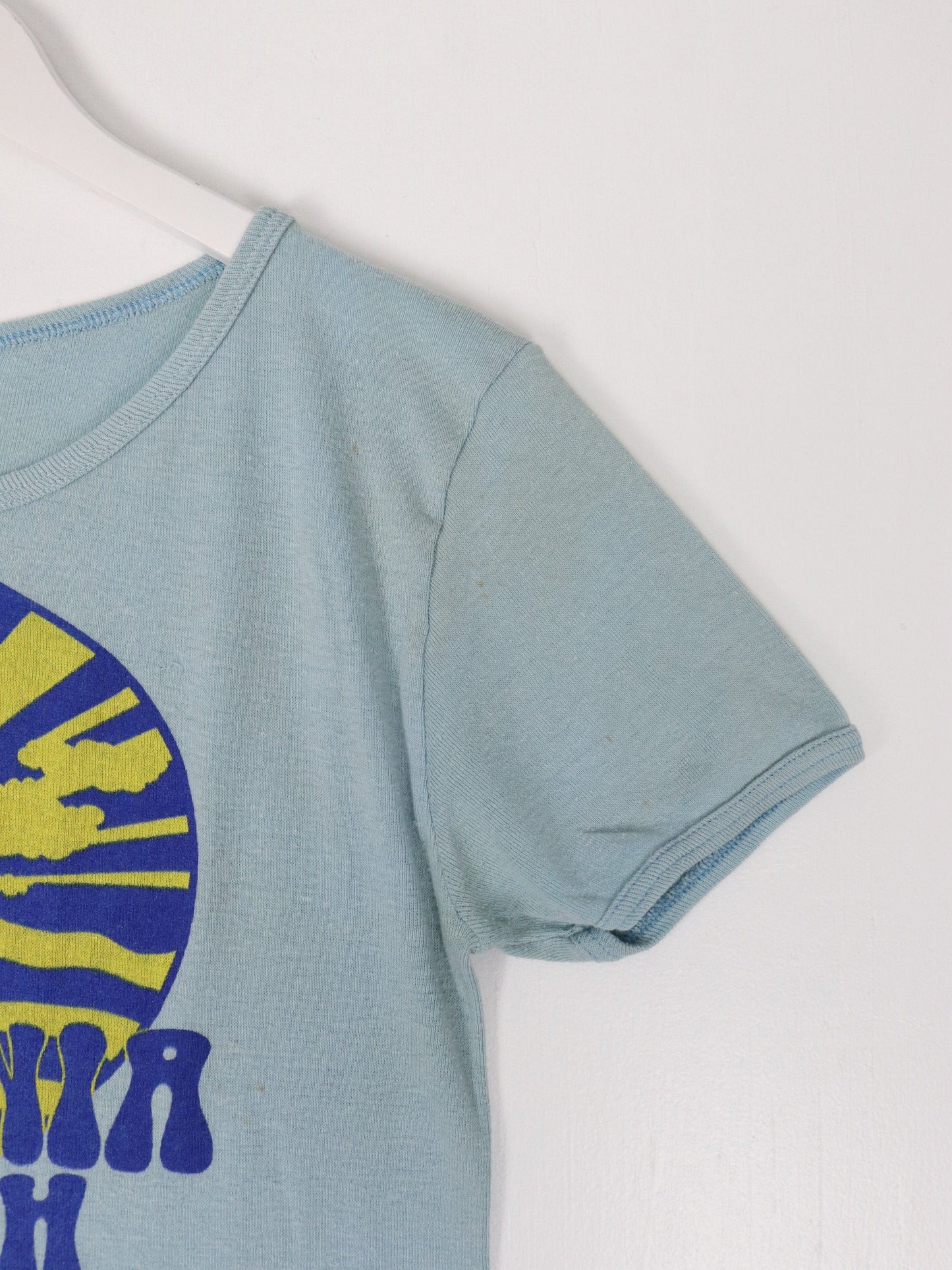 Vintage Virginia Beach T Shirt Womens XL Blue 70s 80s Hippie Baby Tee from propervintagecanada