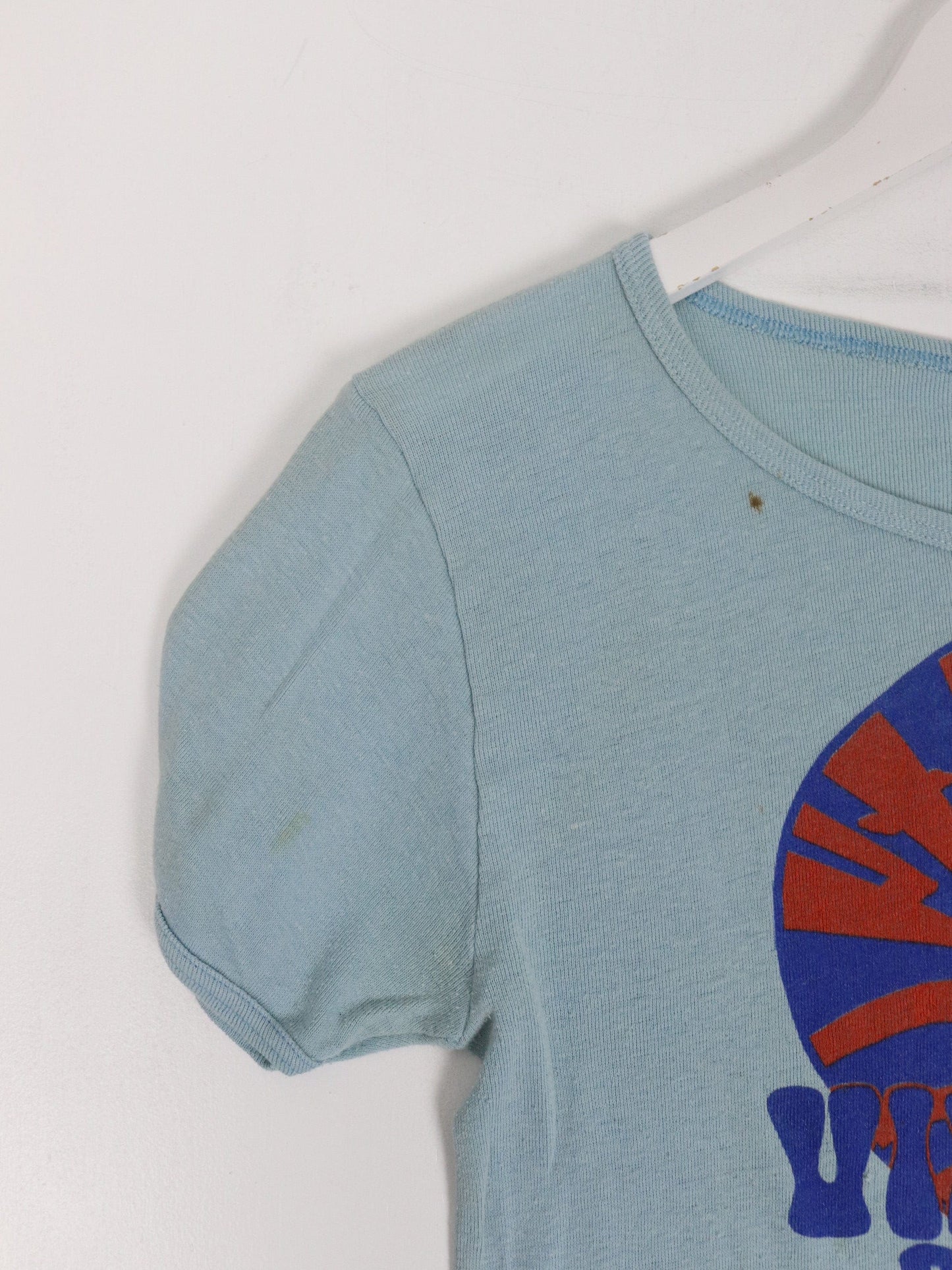 Vintage Virginia Beach T Shirt Womens XL Blue 70s 80s Hippie Baby Tee from propervintagecanada