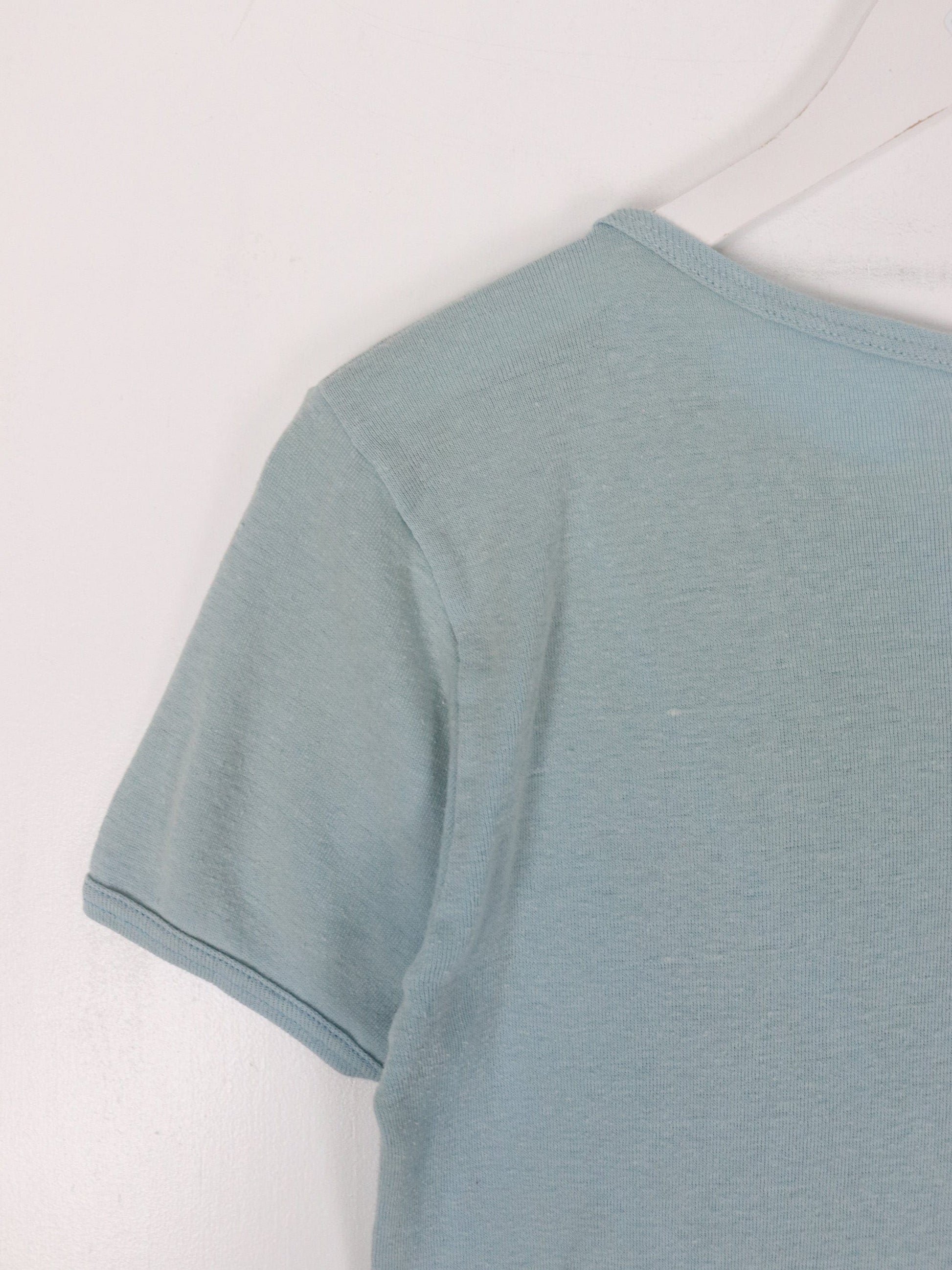 Vintage Virginia Beach T Shirt Womens XL Blue 70s 80s Hippie Baby Tee from propervintagecanada