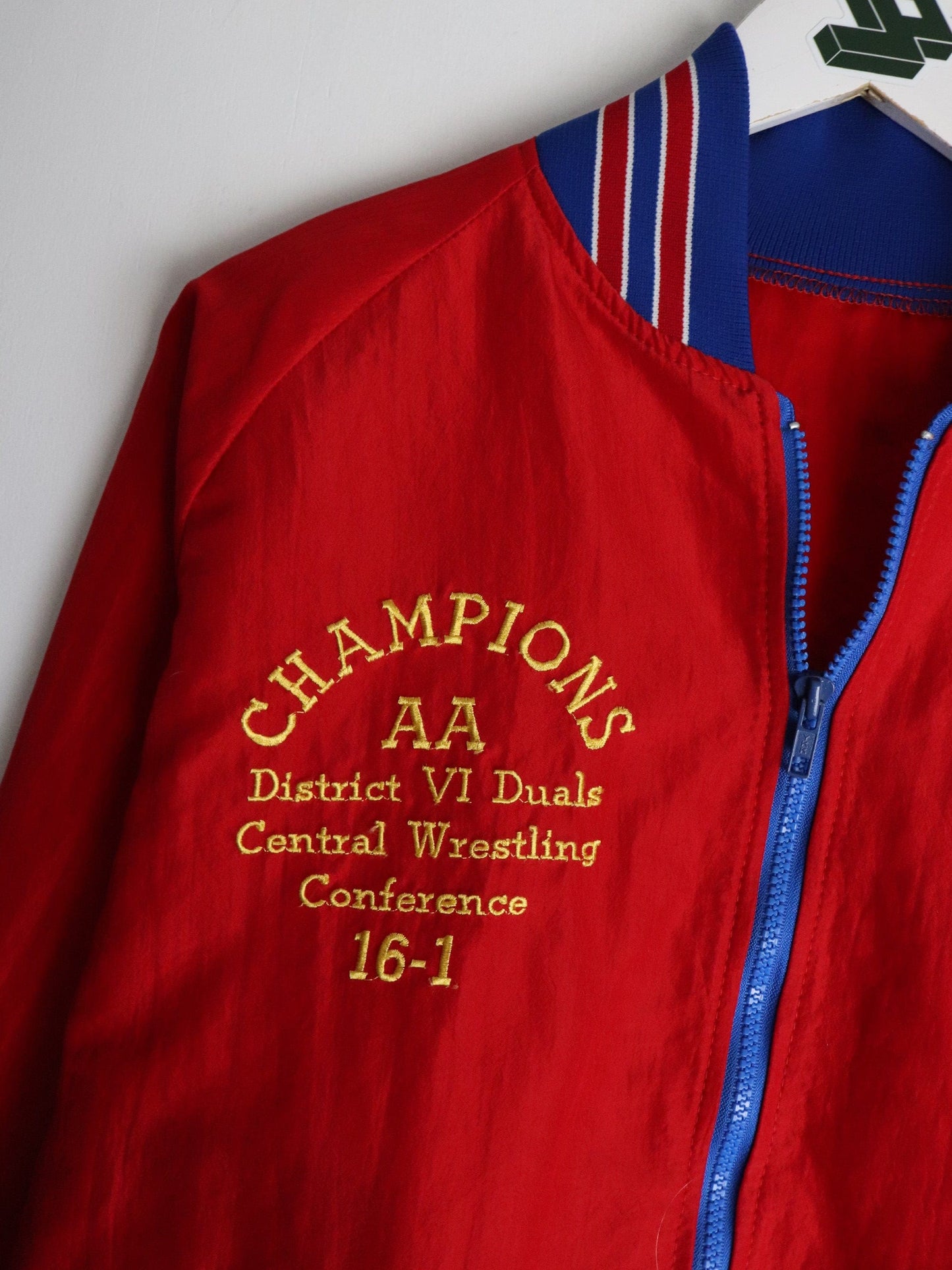 Vintage West Branch Warriors Wrestling Jacket Mens Large Red from propervintagecanada