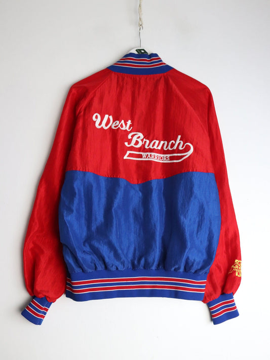 Vintage West Branch Warriors Wrestling Jacket Mens Large Red from propervintagecanada