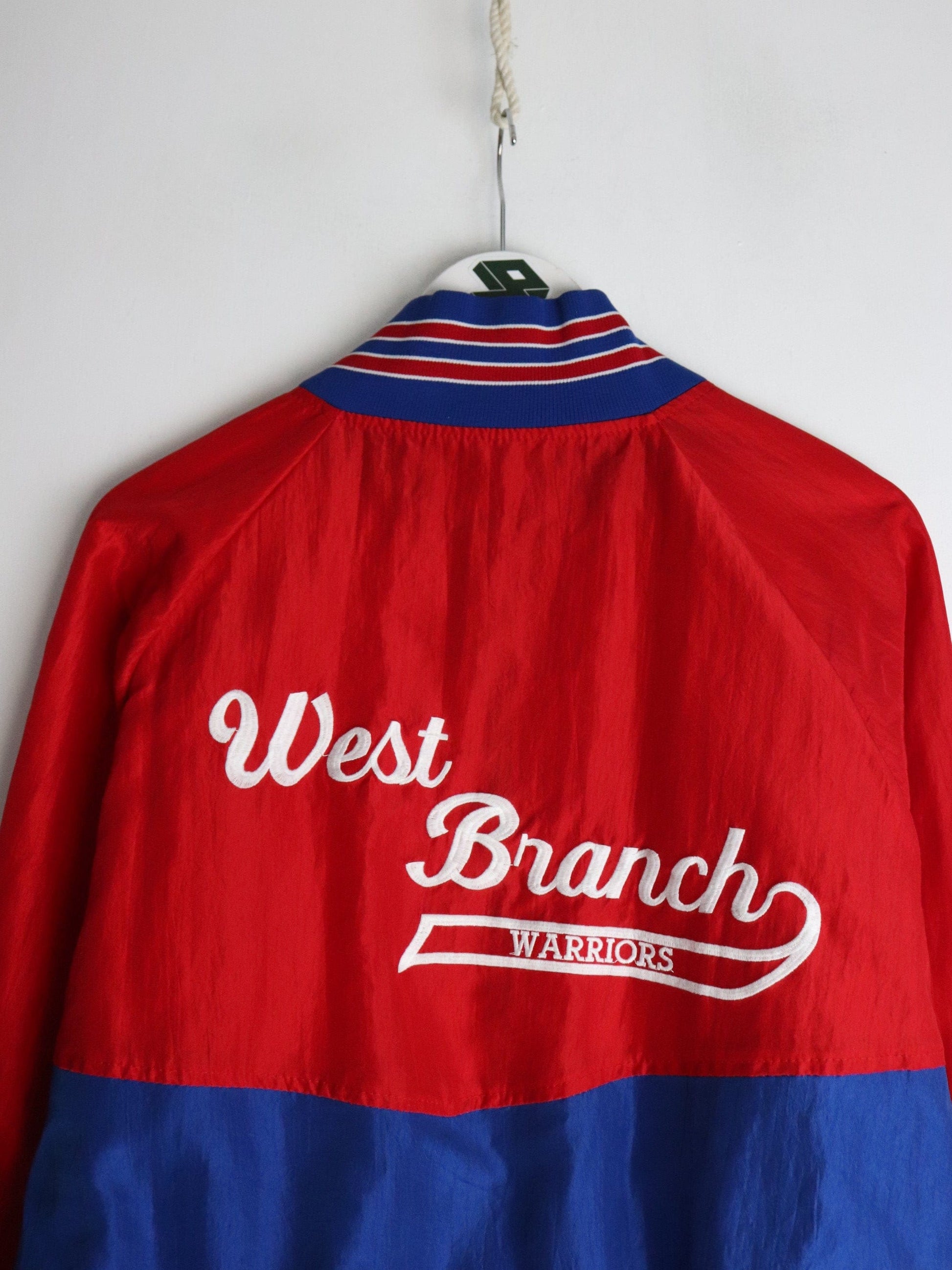 Vintage West Branch Warriors Wrestling Jacket Mens Large Red from propervintagecanada