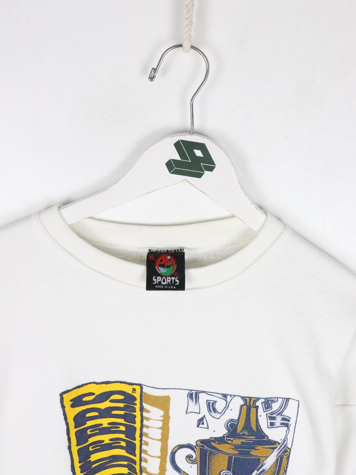 Vintage West Virginia Mountaineers Sweatshirt Mens XL White from propervintagecanada