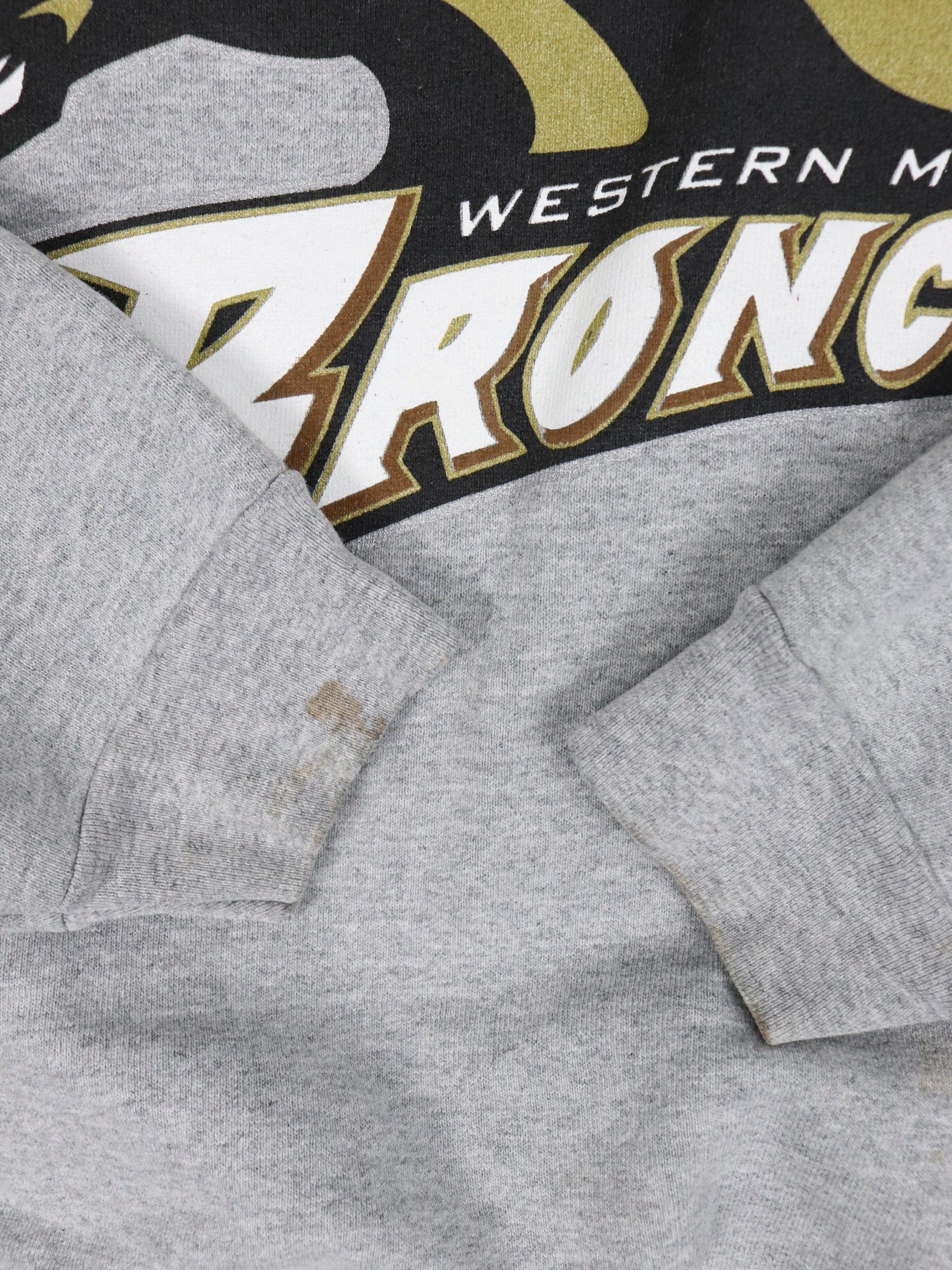 Vintage Western Michigan Broncos Sweatshirt Fits Mens S Grey College