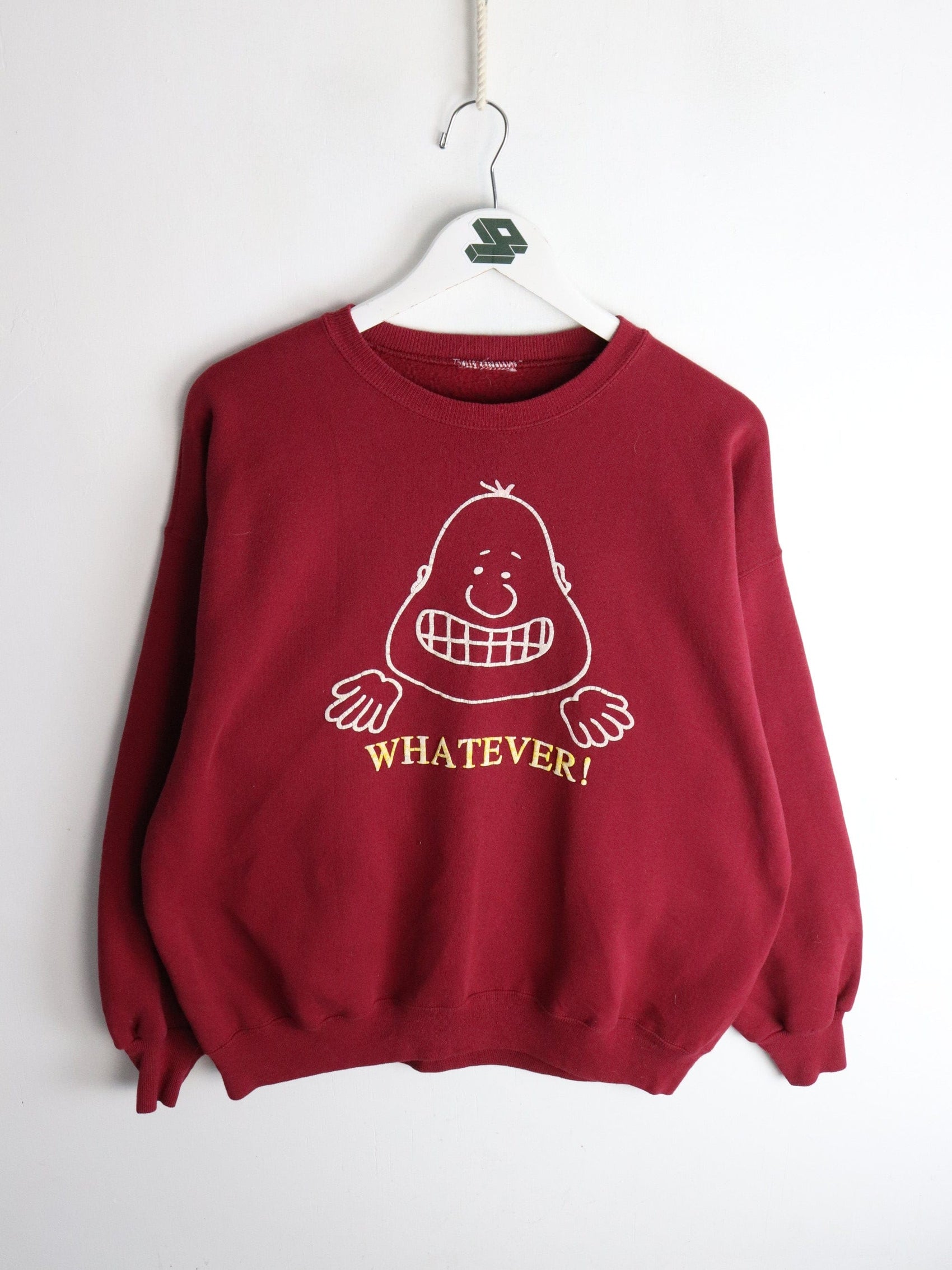 Vintage Whatever Sweatshirt Mens Large Red
