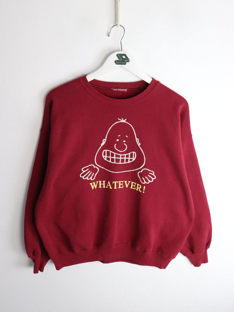 Vintage Whatever Sweatshirt Mens Large Red from propervintagecanada