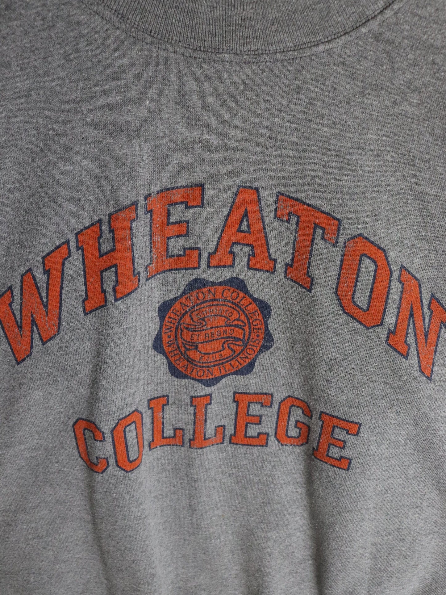 Vintage Wheaton College Sweatshirt Mens Small Grey from propervintagecanada