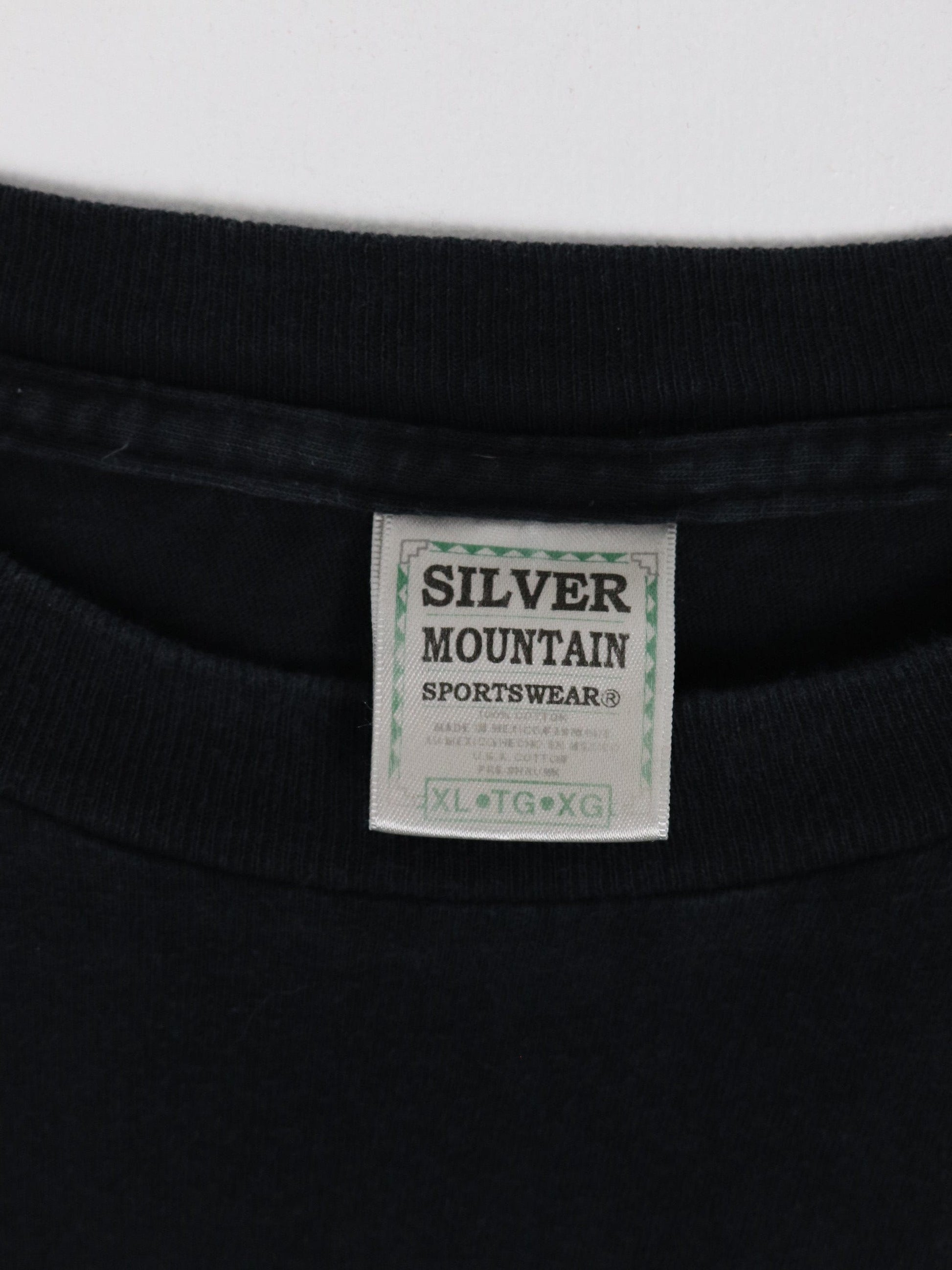 Vintage Which Way Is Over The Hill T Shirt Mens XL Black Funny 90s