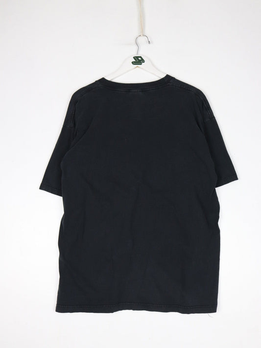 Vintage Which Way Is Over The Hill T Shirt Mens XL Black Funny 90s