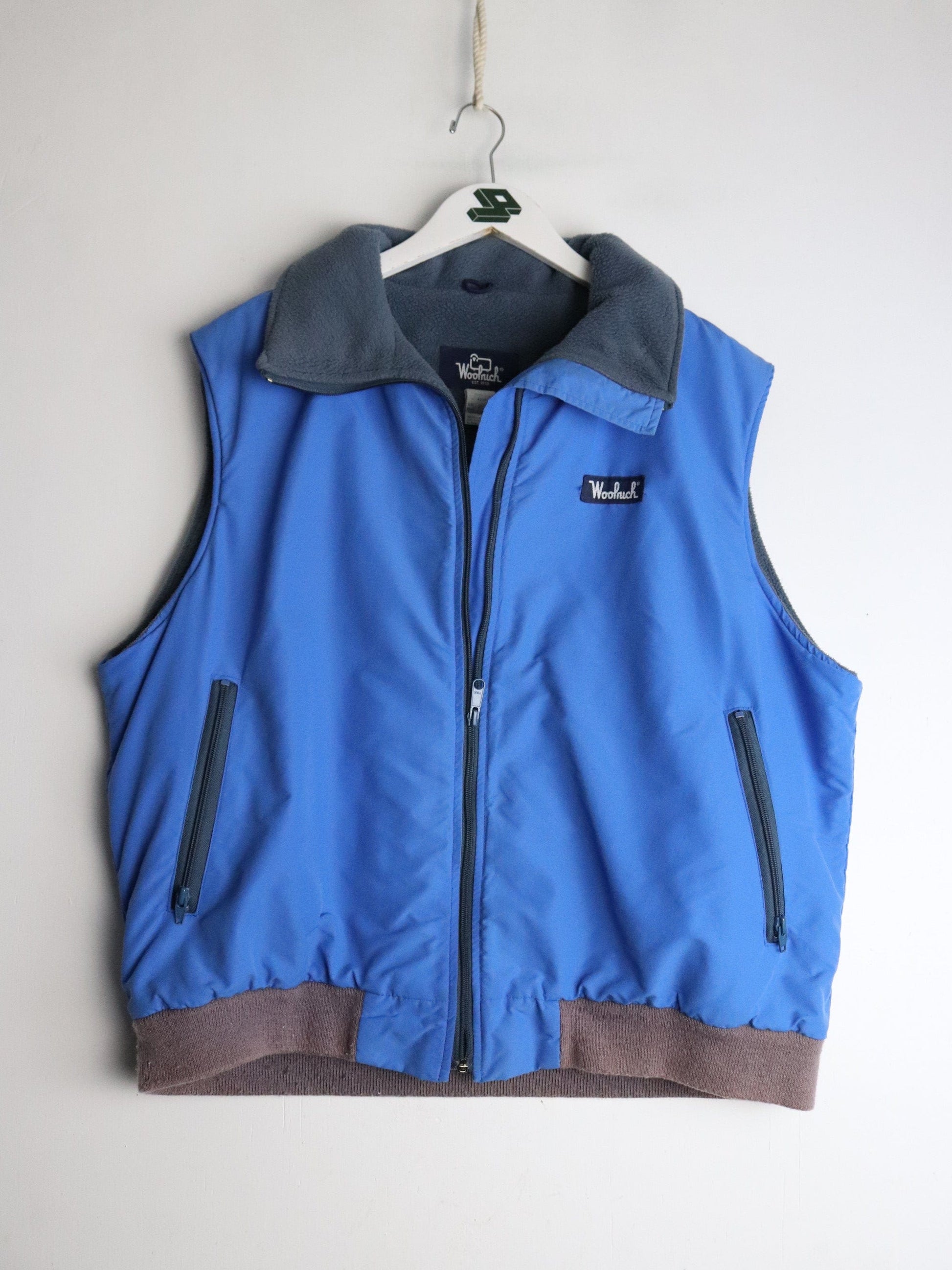 Vintage Woolrich Jacket Mens XL Blue Vest from propervintagecanada