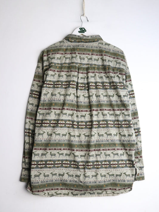 Vintage Woolrich Shirt Mens XL Green Button Up from propervintagecanada