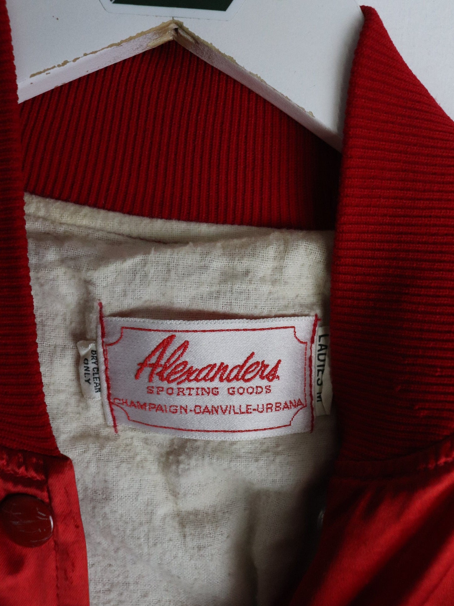 Vintage WPGU 107fm Jacket Womens Small Red Satin from propervintagecanada