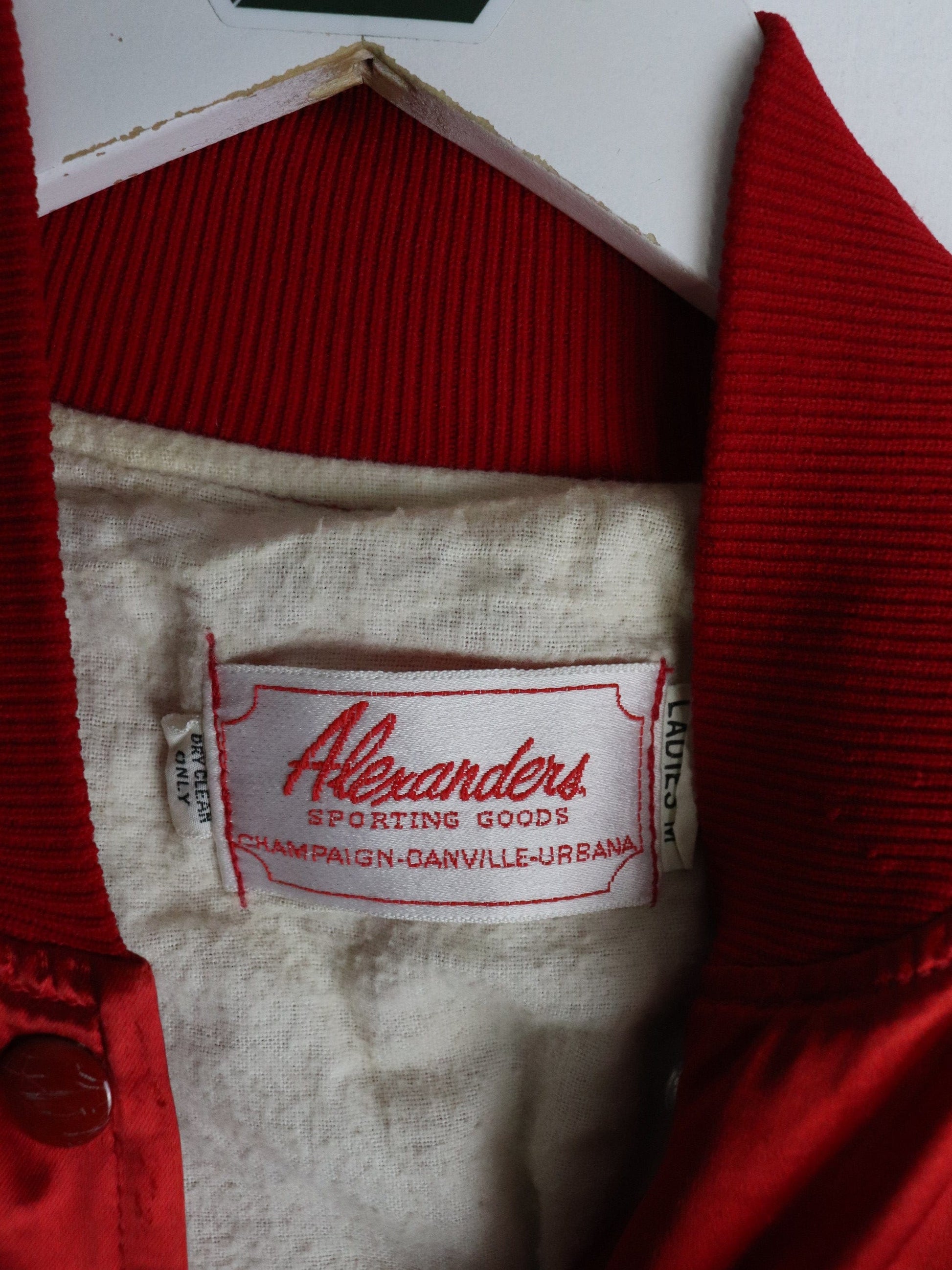 Vintage WPGU 107fm Jacket Womens Small Red Satin from propervintagecanada