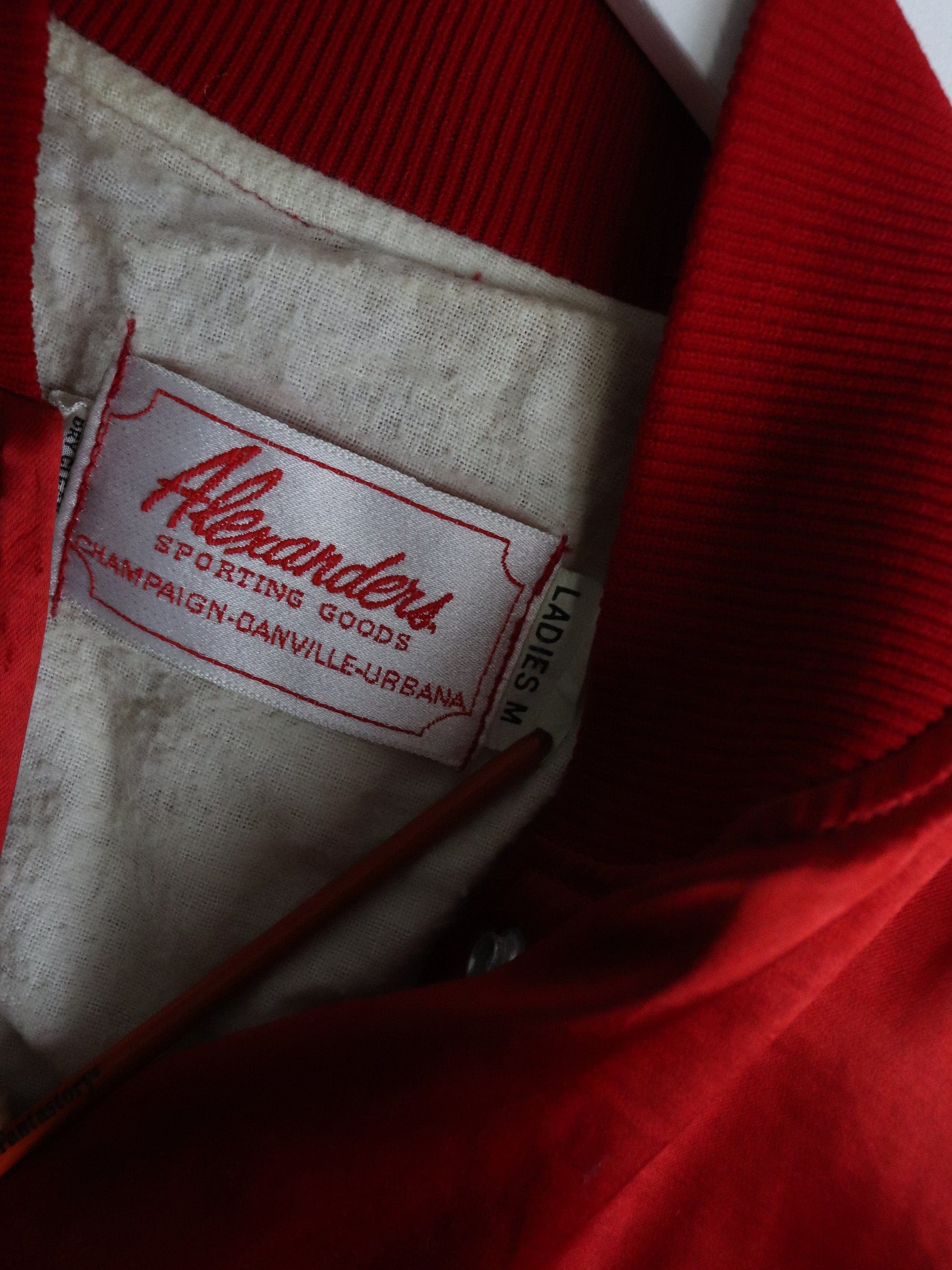 Vintage WPGU 107fm Jacket Womens Small Red Satin from propervintagecanada